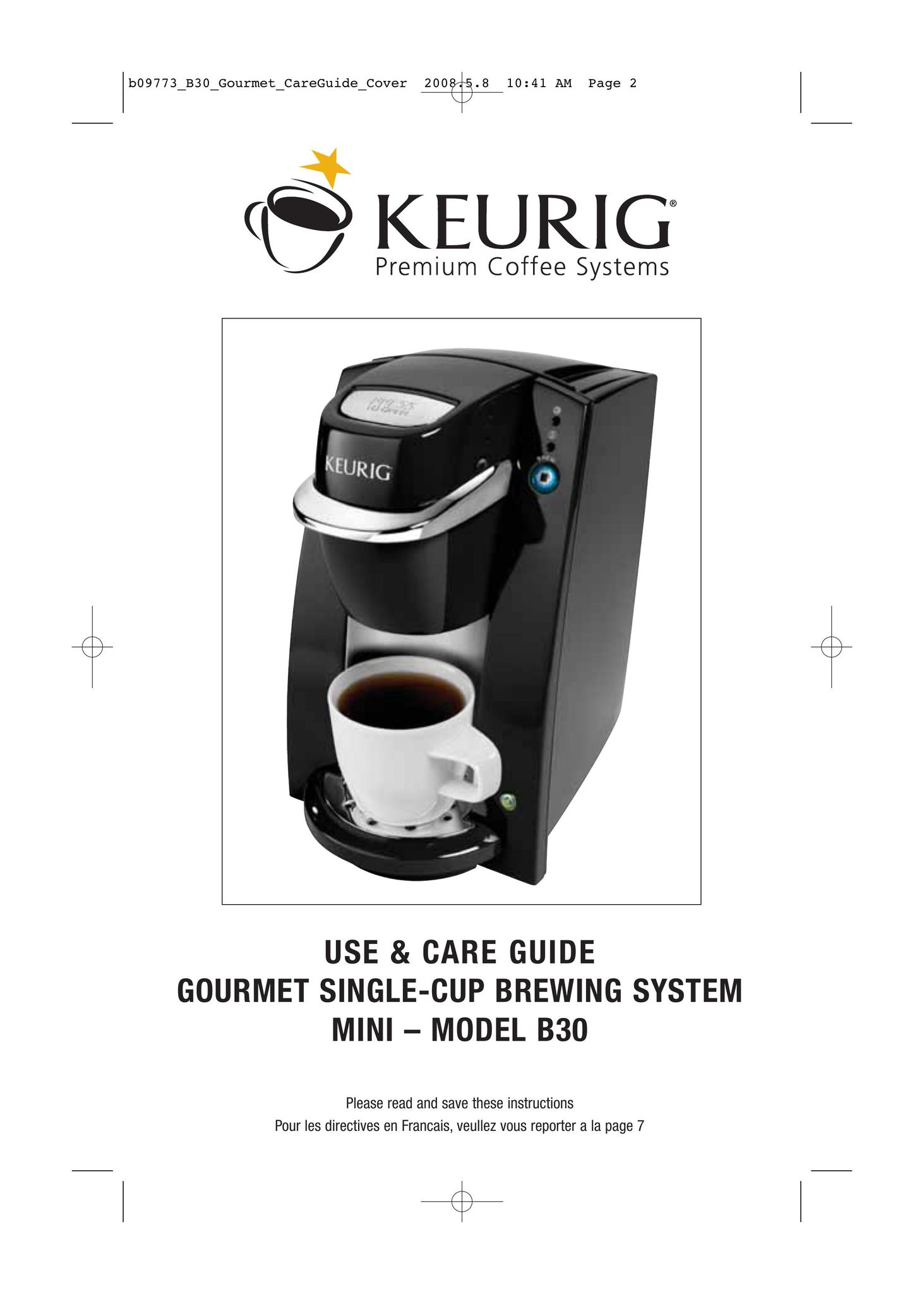 Keurig Mini-Brewers Coffeemaker User Manual