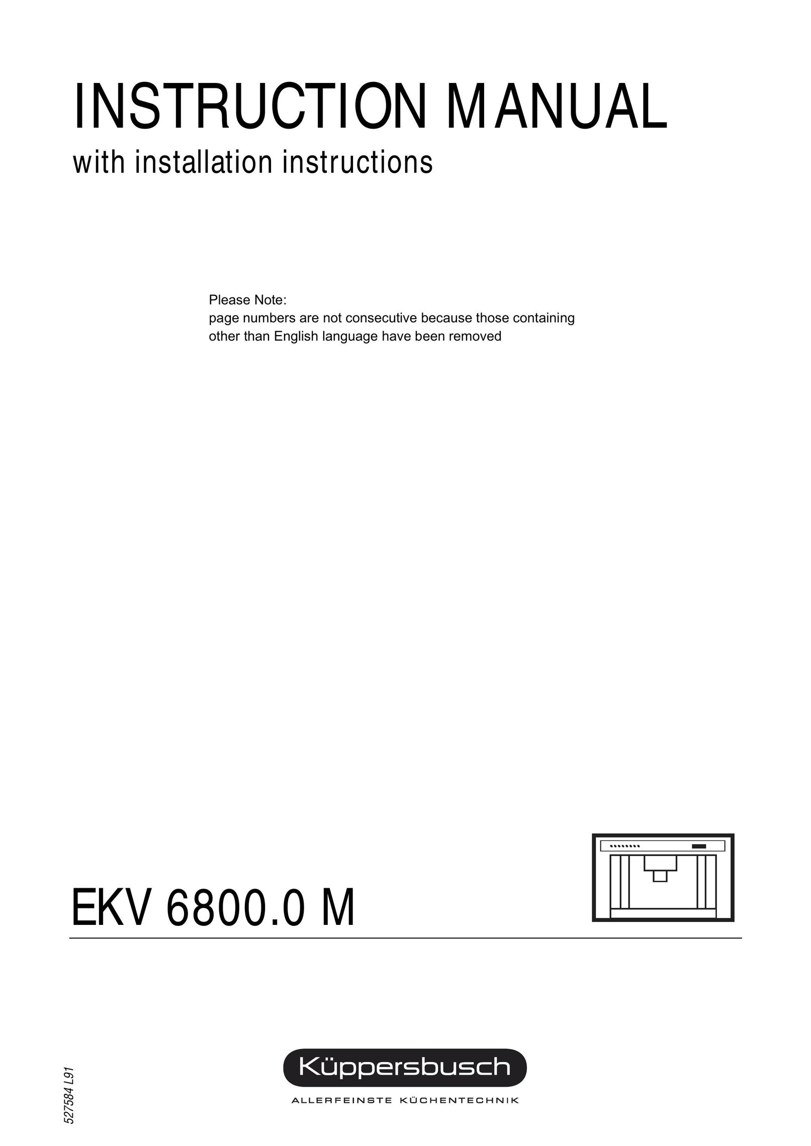 Kuppersbusch USA EKV 6800.0 M Coffeemaker User Manual