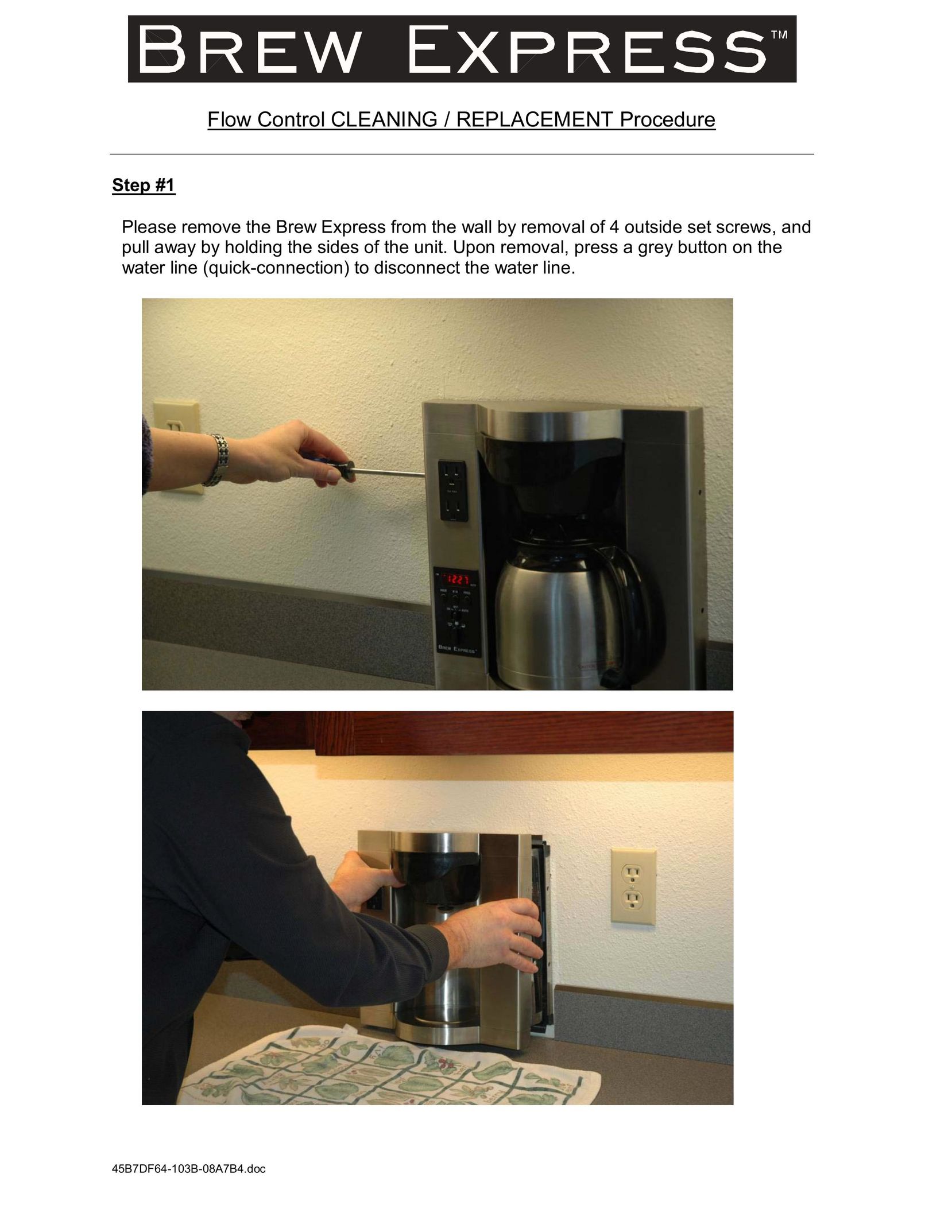 Lance-Larkin Brew Express CoffeeMaker Coffeemaker User Manual