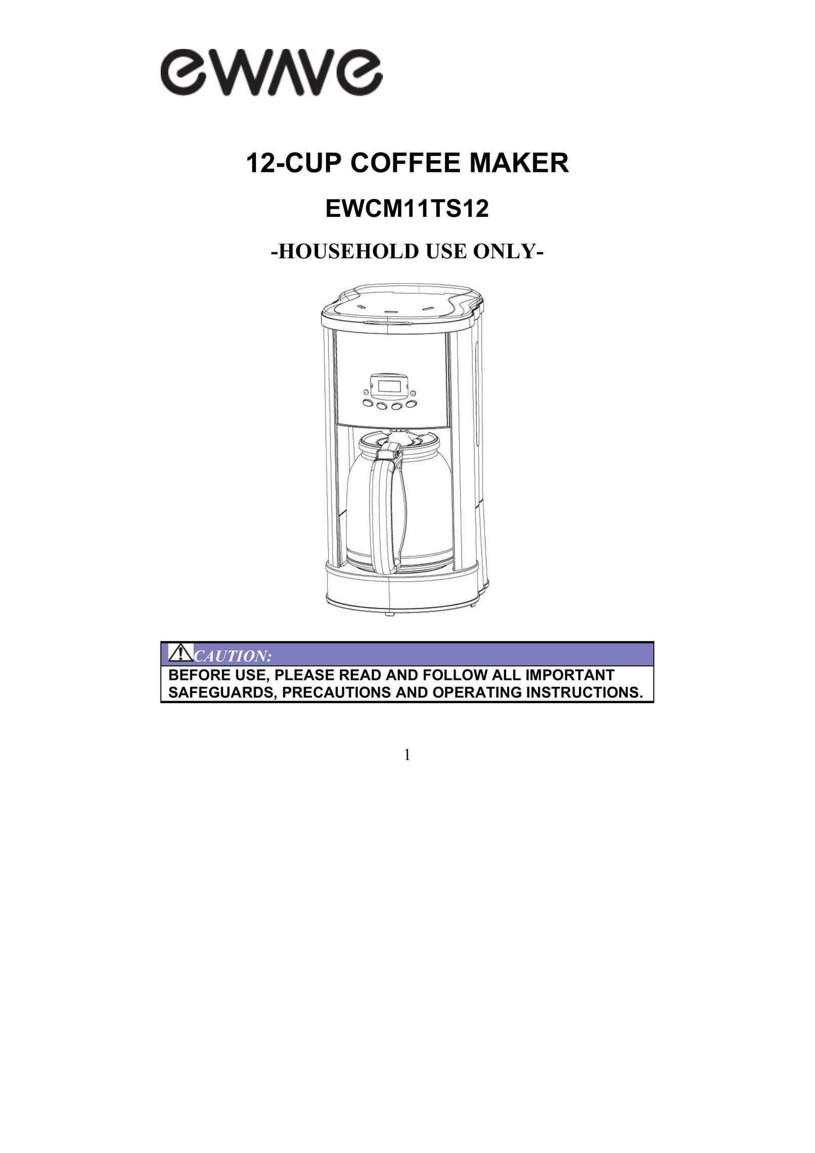 Magic Chef EWCM11TS12 Coffeemaker User Manual