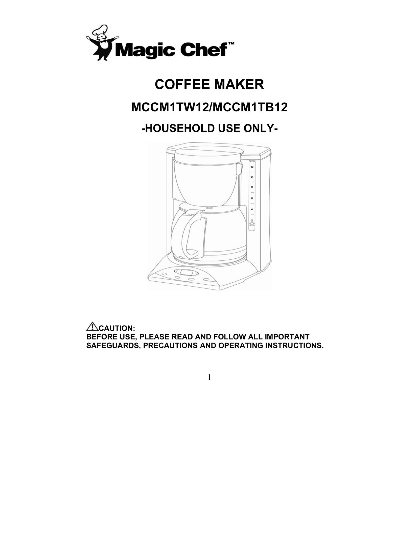 Magic Chef MCCM1TB12 Coffeemaker User Manual