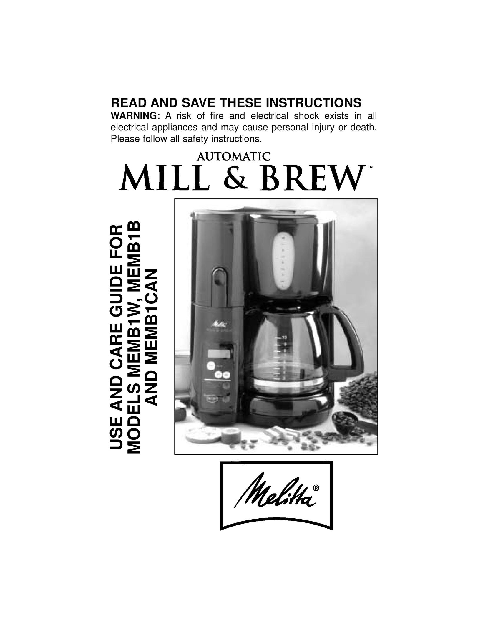 Melitta MB80 Coffeemaker User Manual