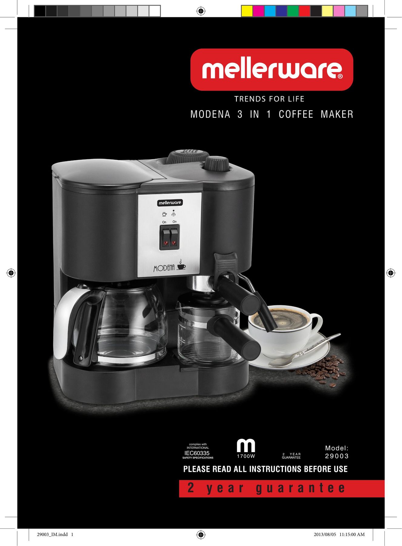 Mellerware 29003 Coffeemaker User Manual