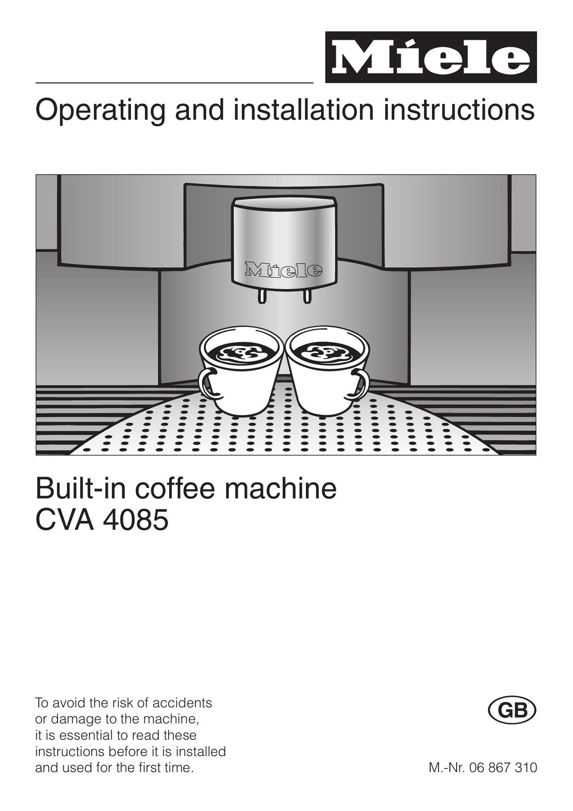 Miele CVA 4085 Coffeemaker User Manual