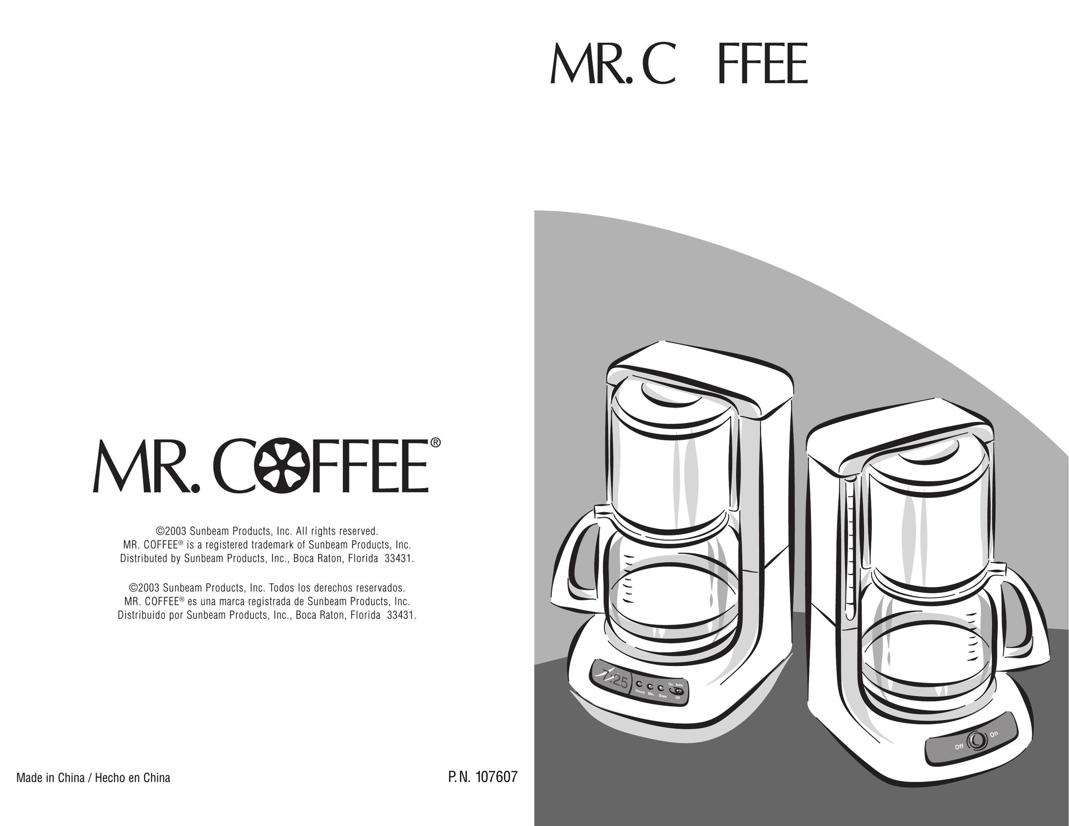 Mr. Coffee AR Series Coffeemaker User Manual