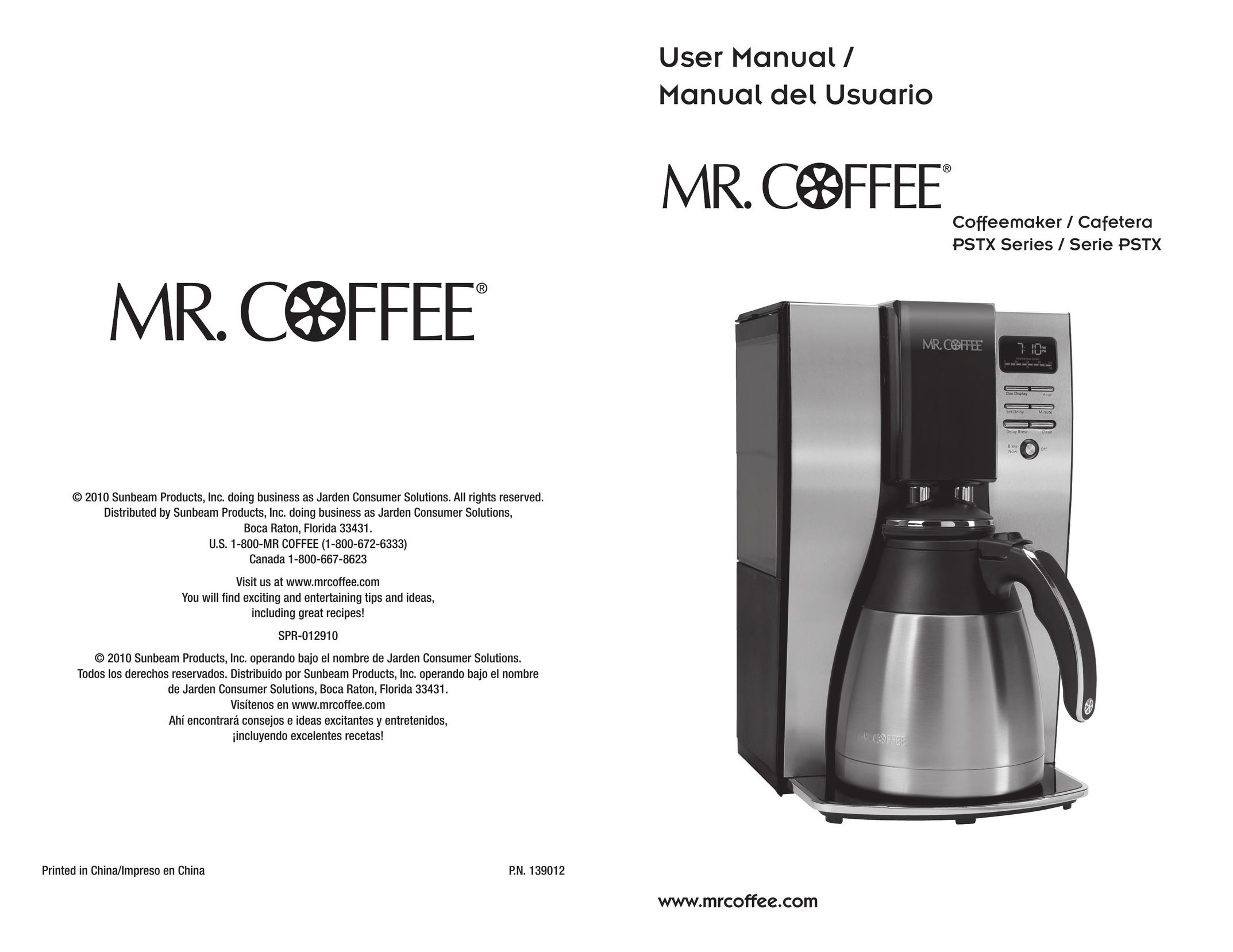 Mr. Coffee BVMC-PSTX91 Coffeemaker User Manual