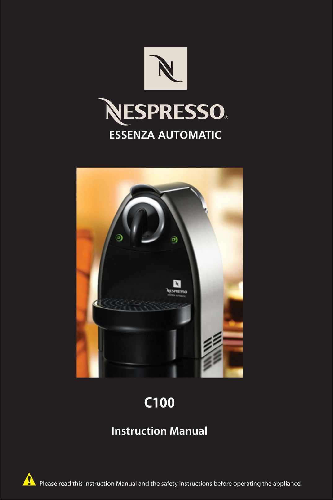 Nespresso C100 Coffeemaker User Manual