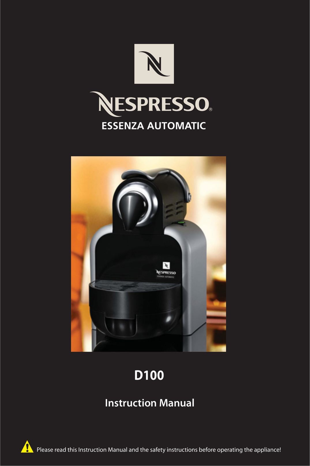 Nespresso D100 Coffeemaker User Manual