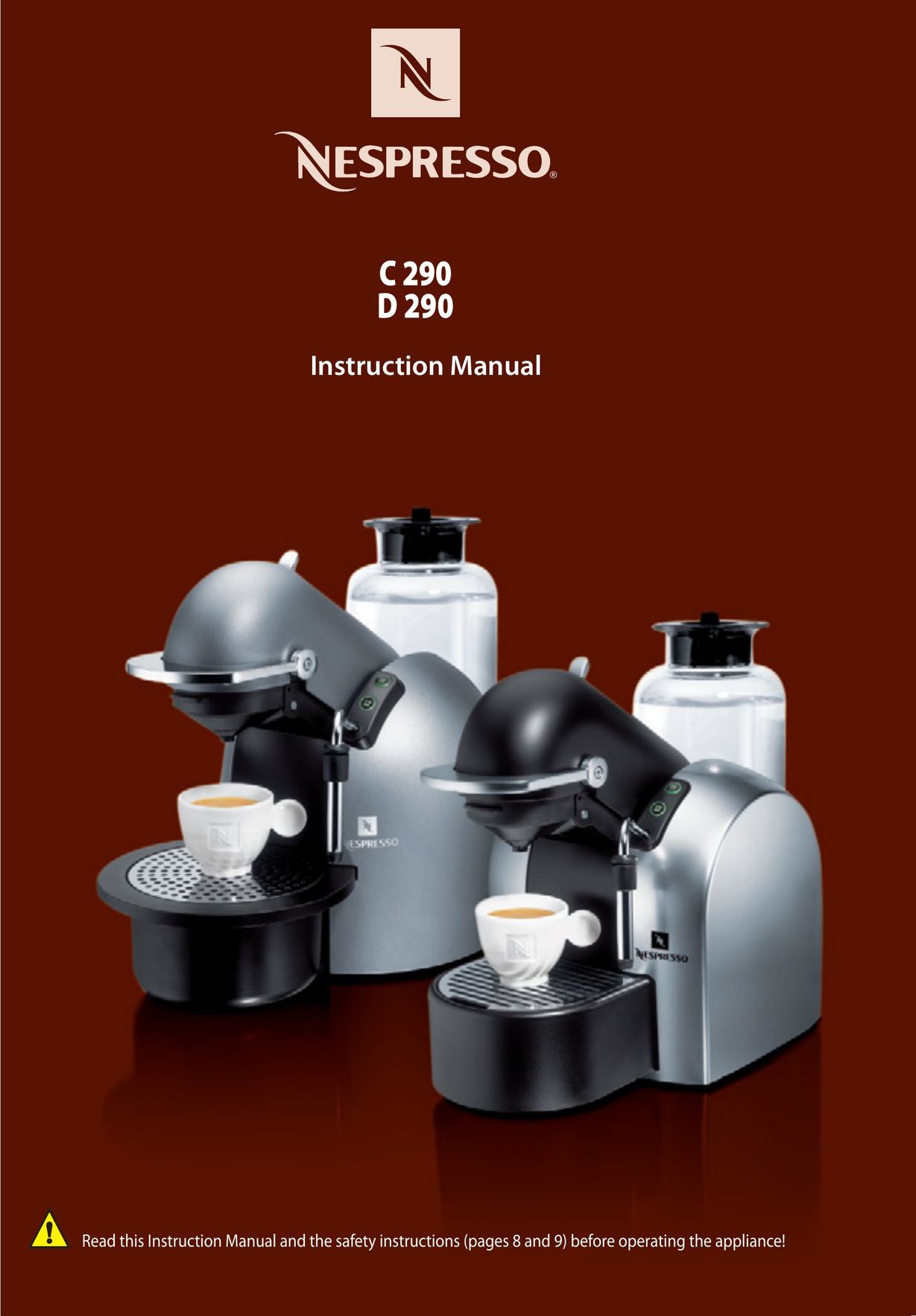 Nespresso D290 Coffeemaker User Manual