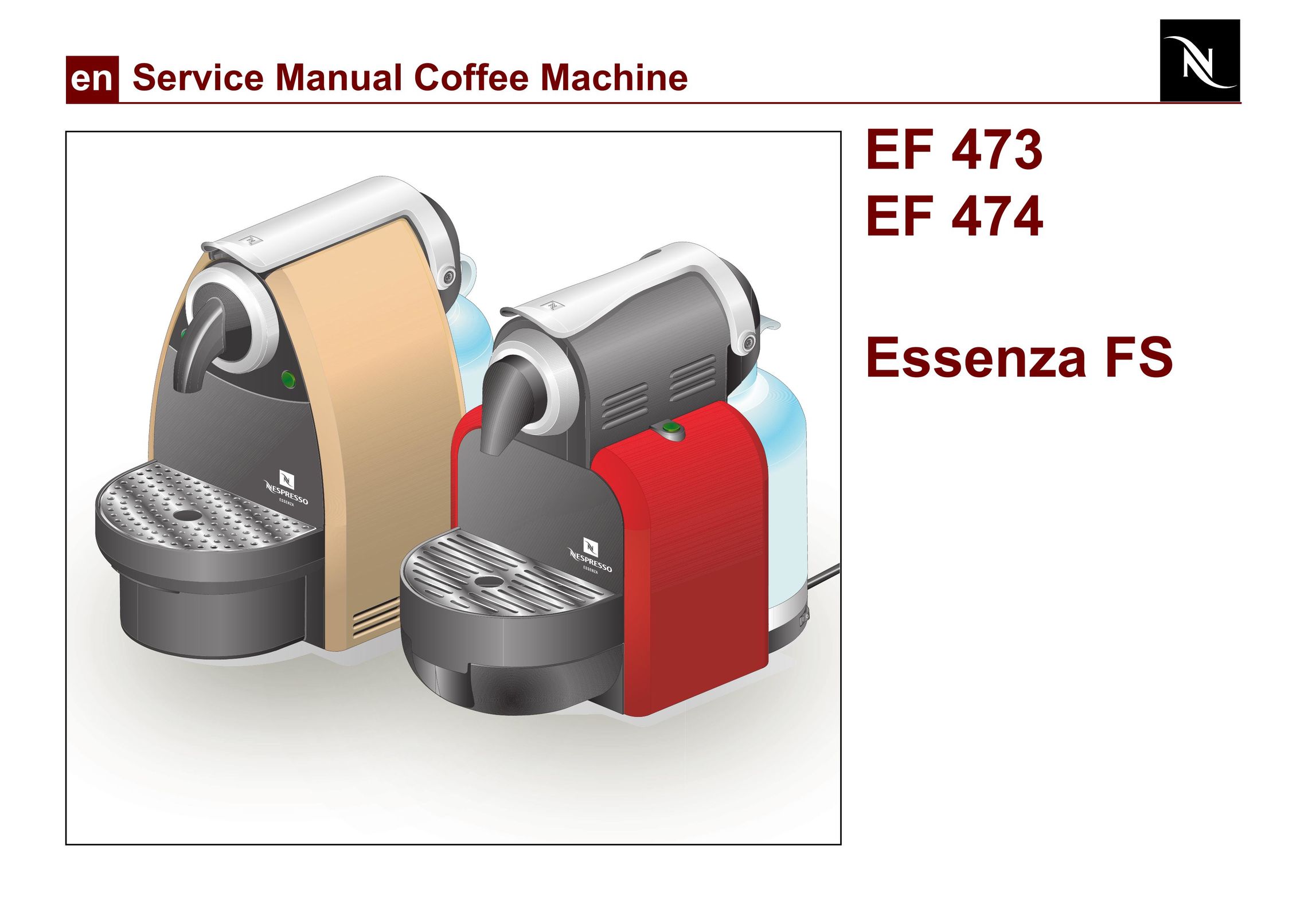 Nespresso EF 474 Coffeemaker User Manual