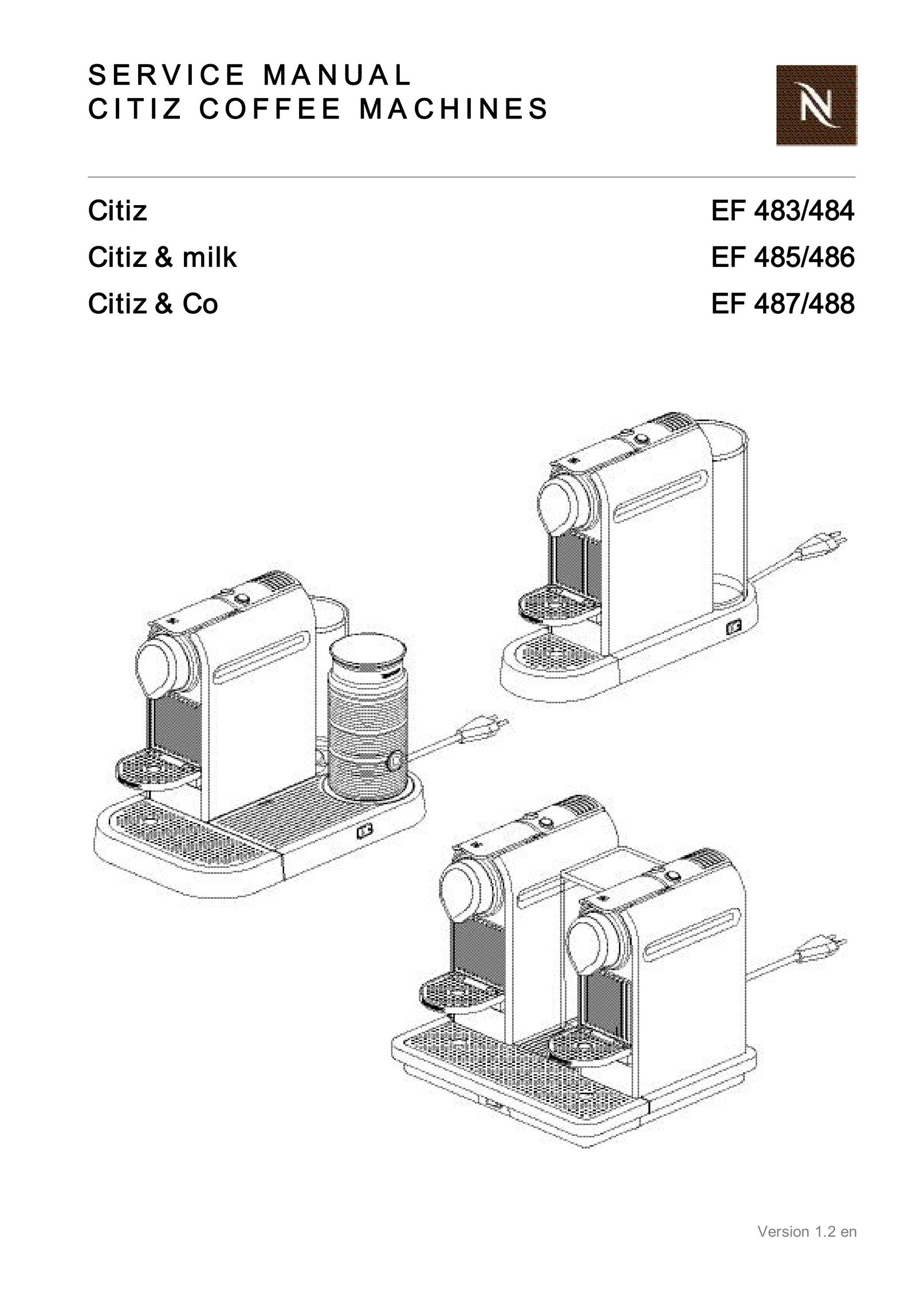Nespresso EF487/488 Coffeemaker User Manual