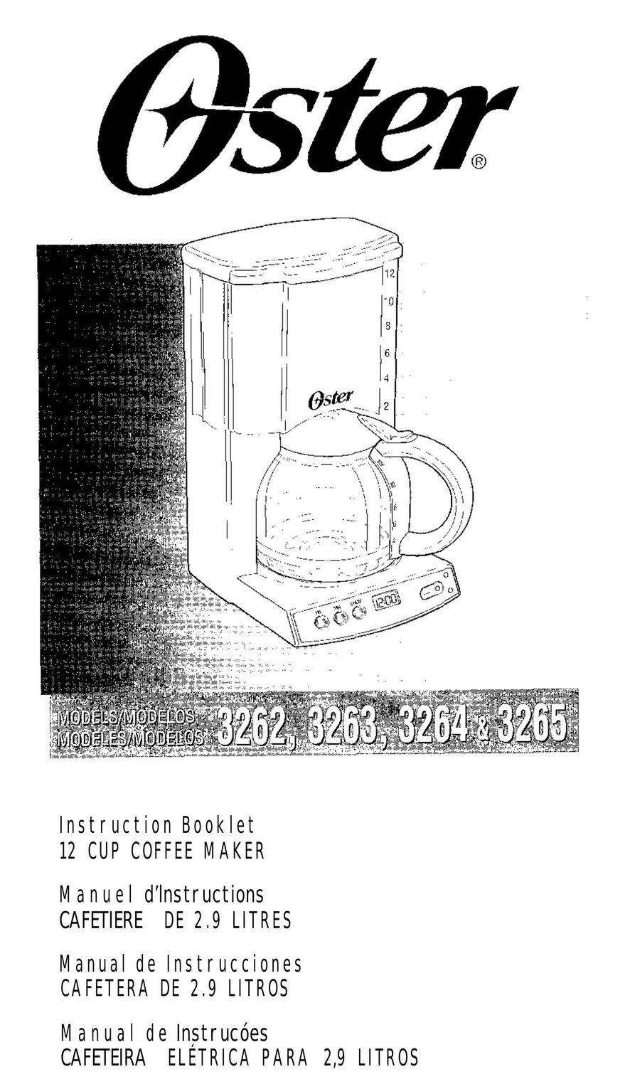 Oster 3265 Coffeemaker User Manual