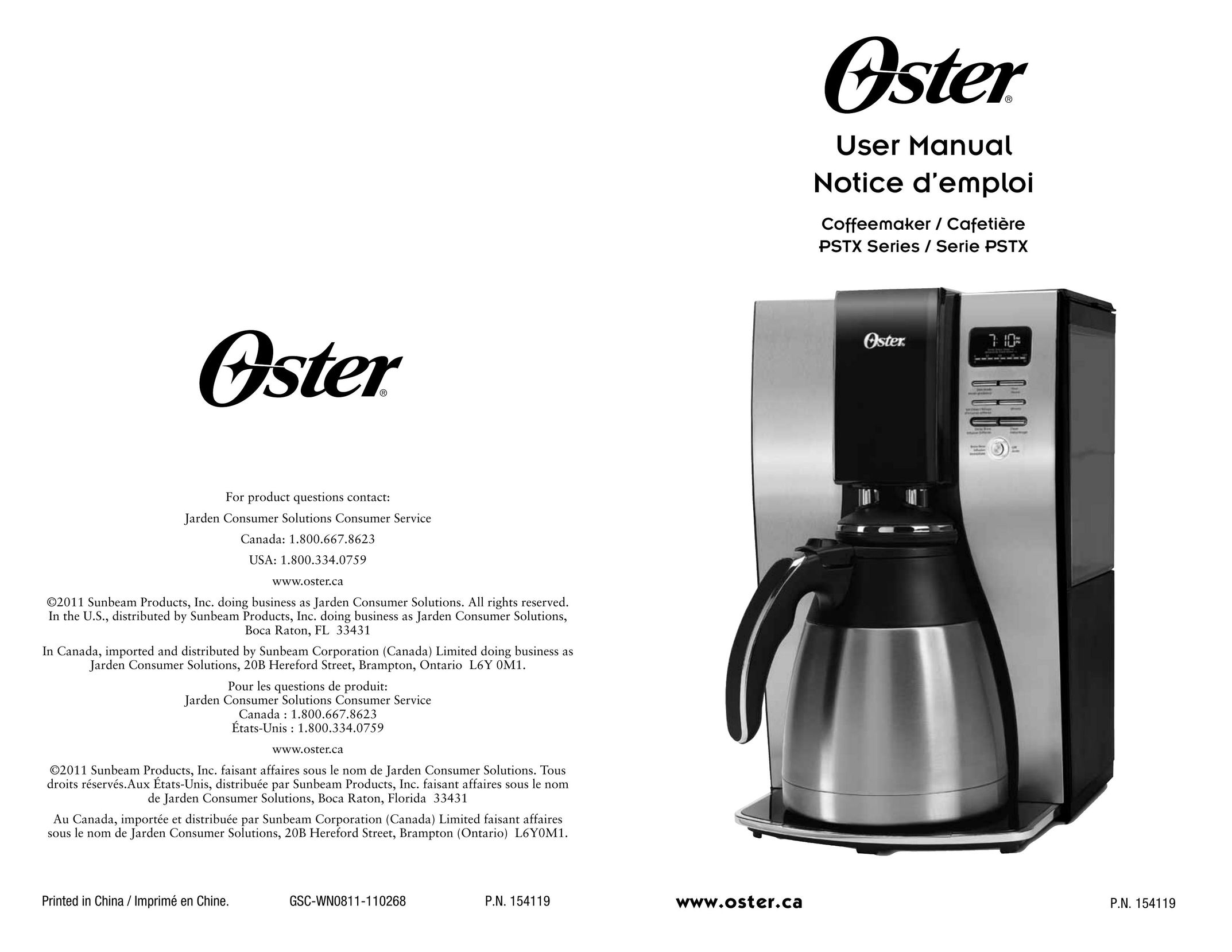 Oster Series Coffeemaker User Manual