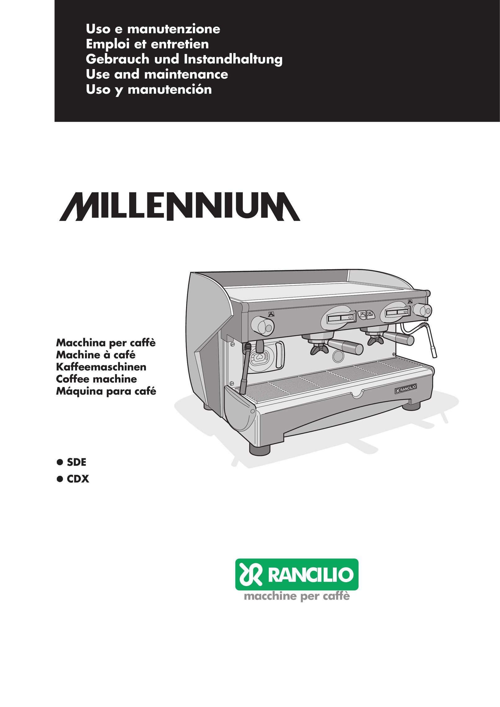 Rancilio Millennium Coffeemaker User Manual