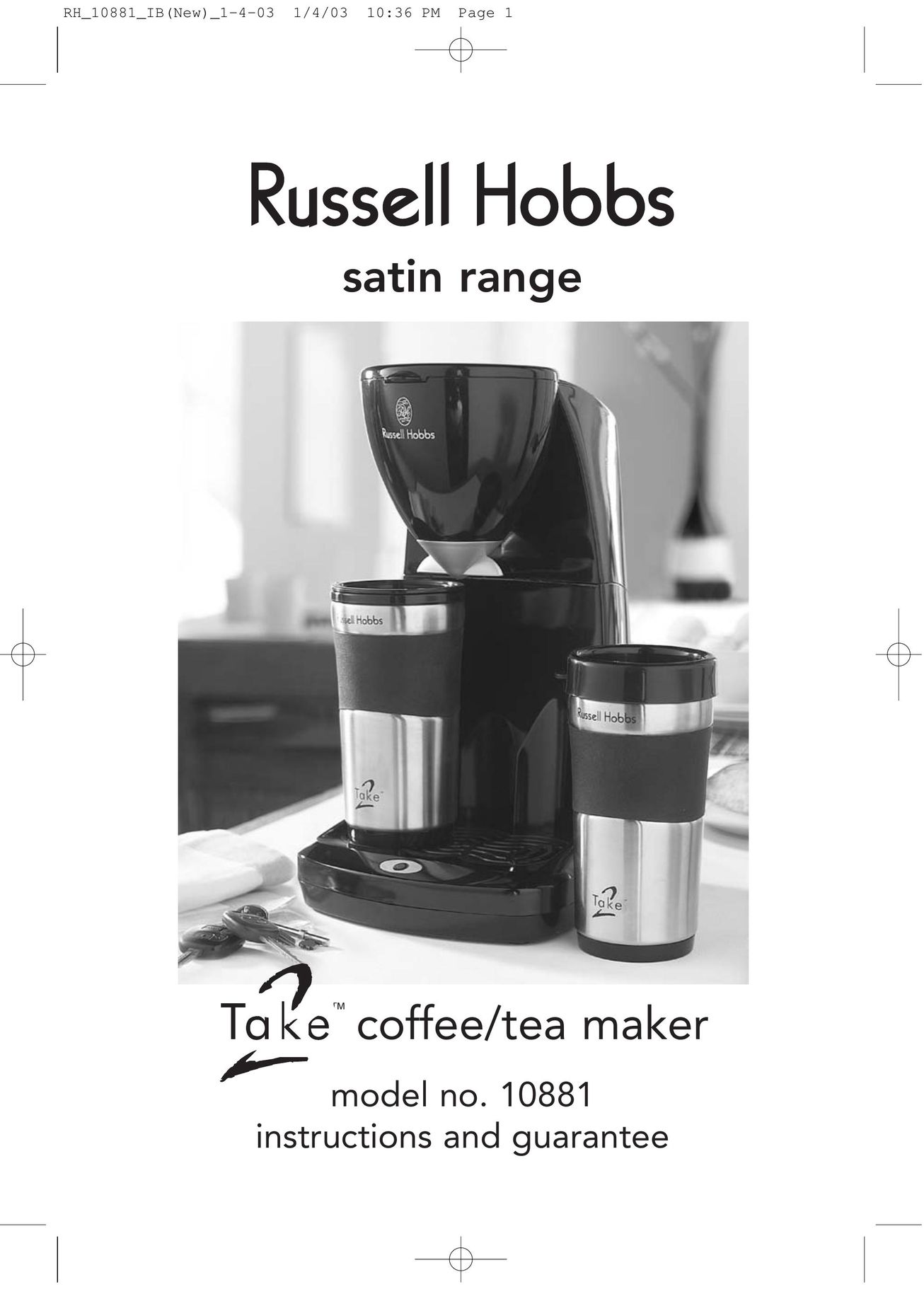 Russell Hobbs 10881 Coffeemaker User Manual