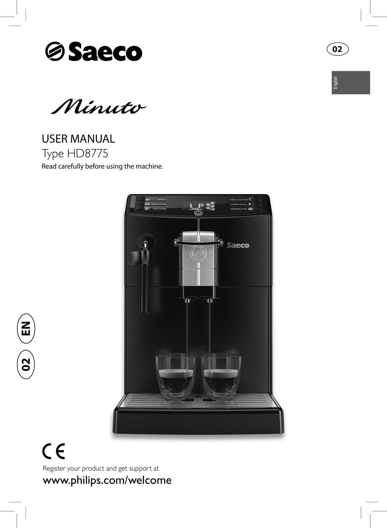 Saeco Coffee Makers HD8775 Coffeemaker User Manual