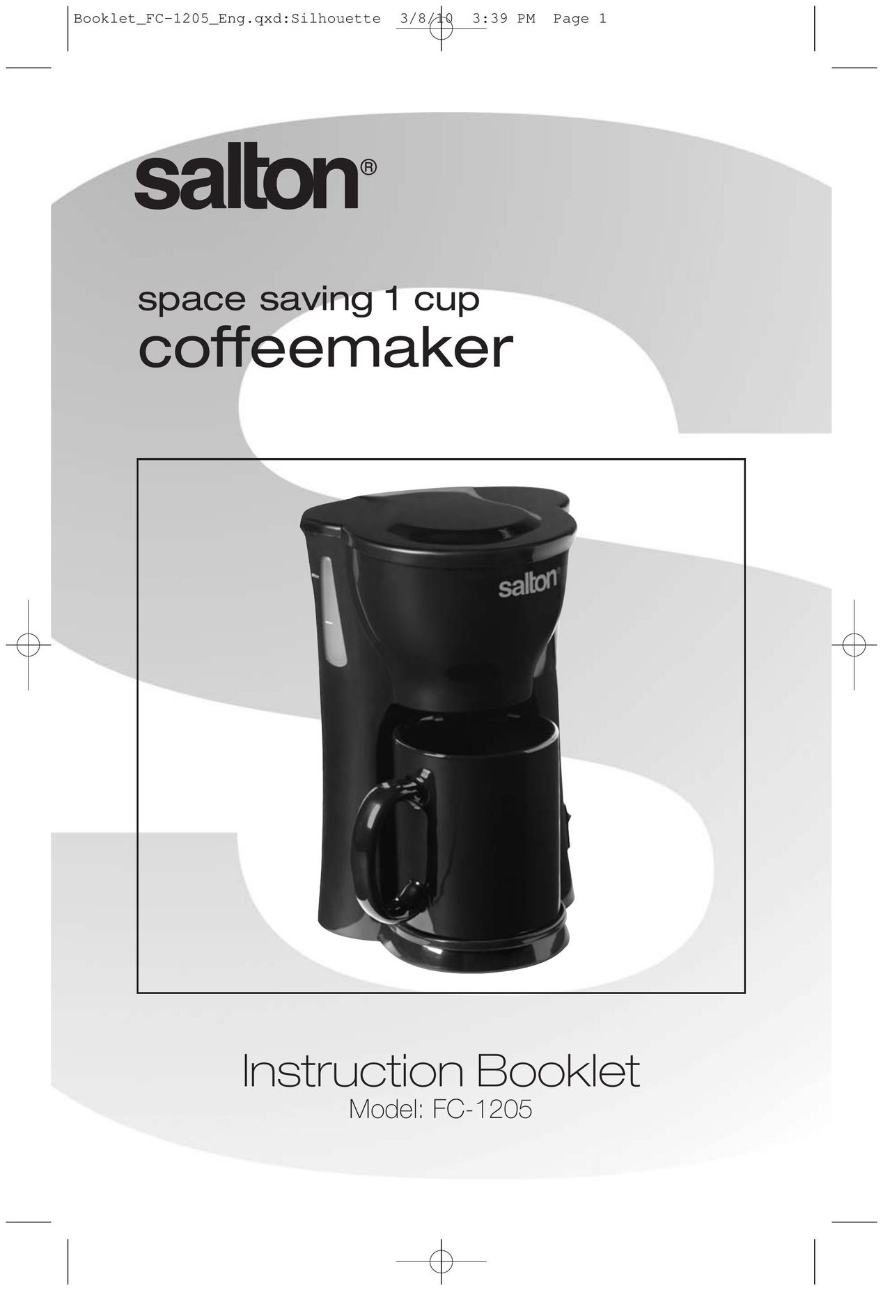 Salton FC-1205 Coffeemaker User Manual