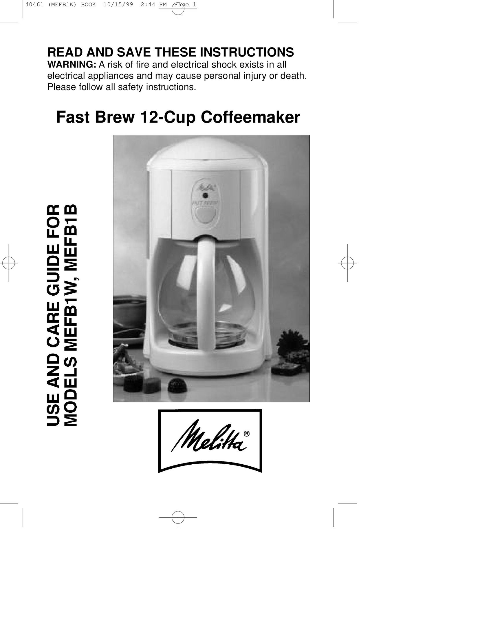 Salton MEFB1W Coffeemaker User Manual
