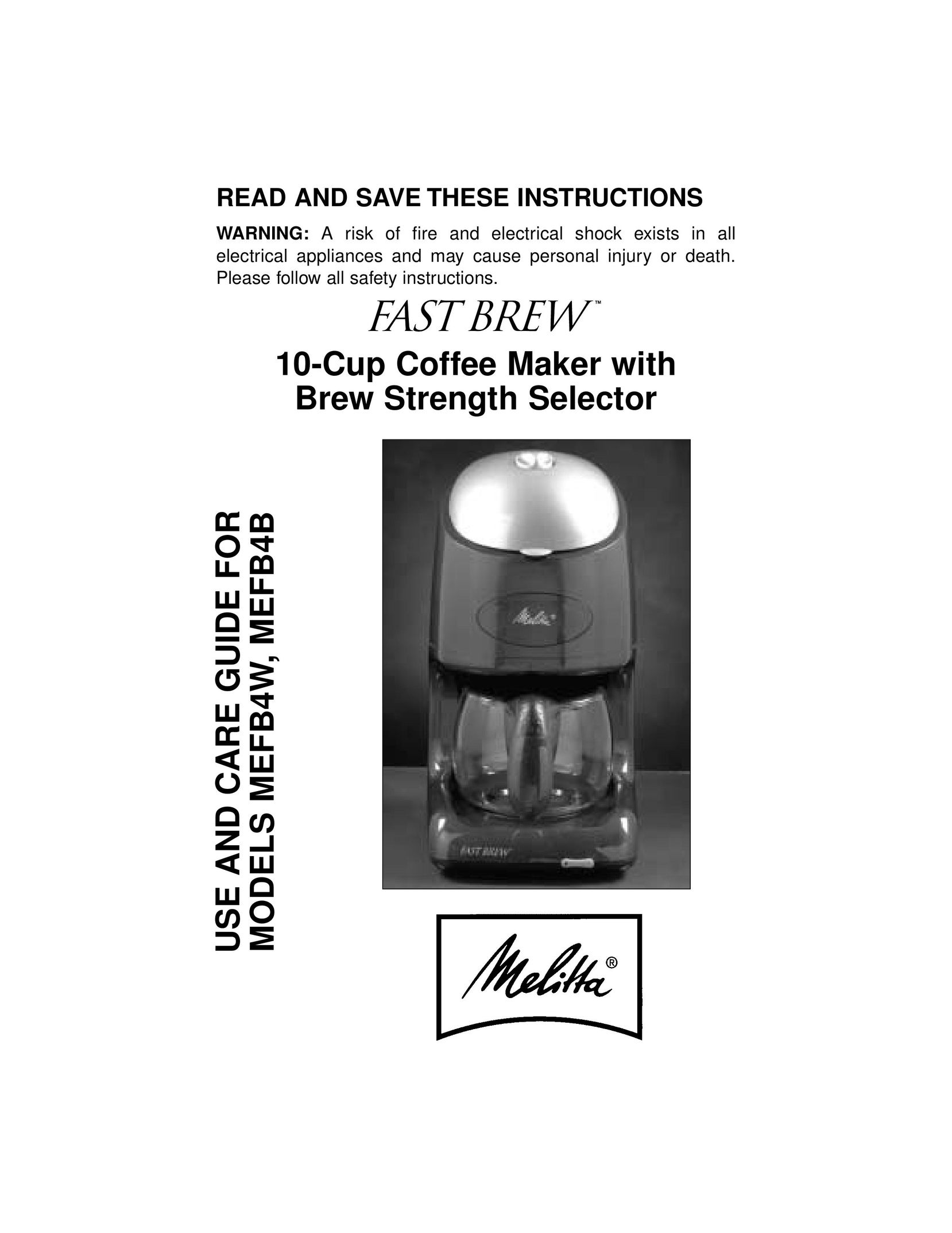 Salton MEFB4B Coffeemaker User Manual