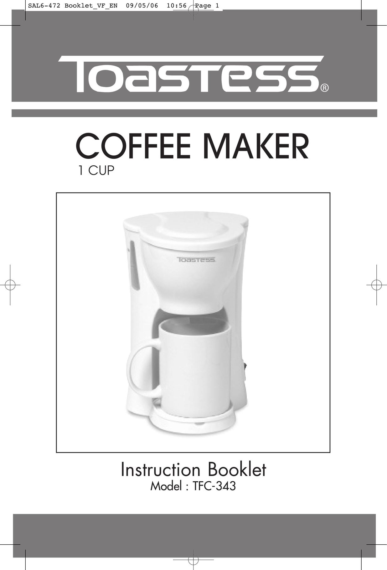 Toastess TFC-343 Coffeemaker User Manual