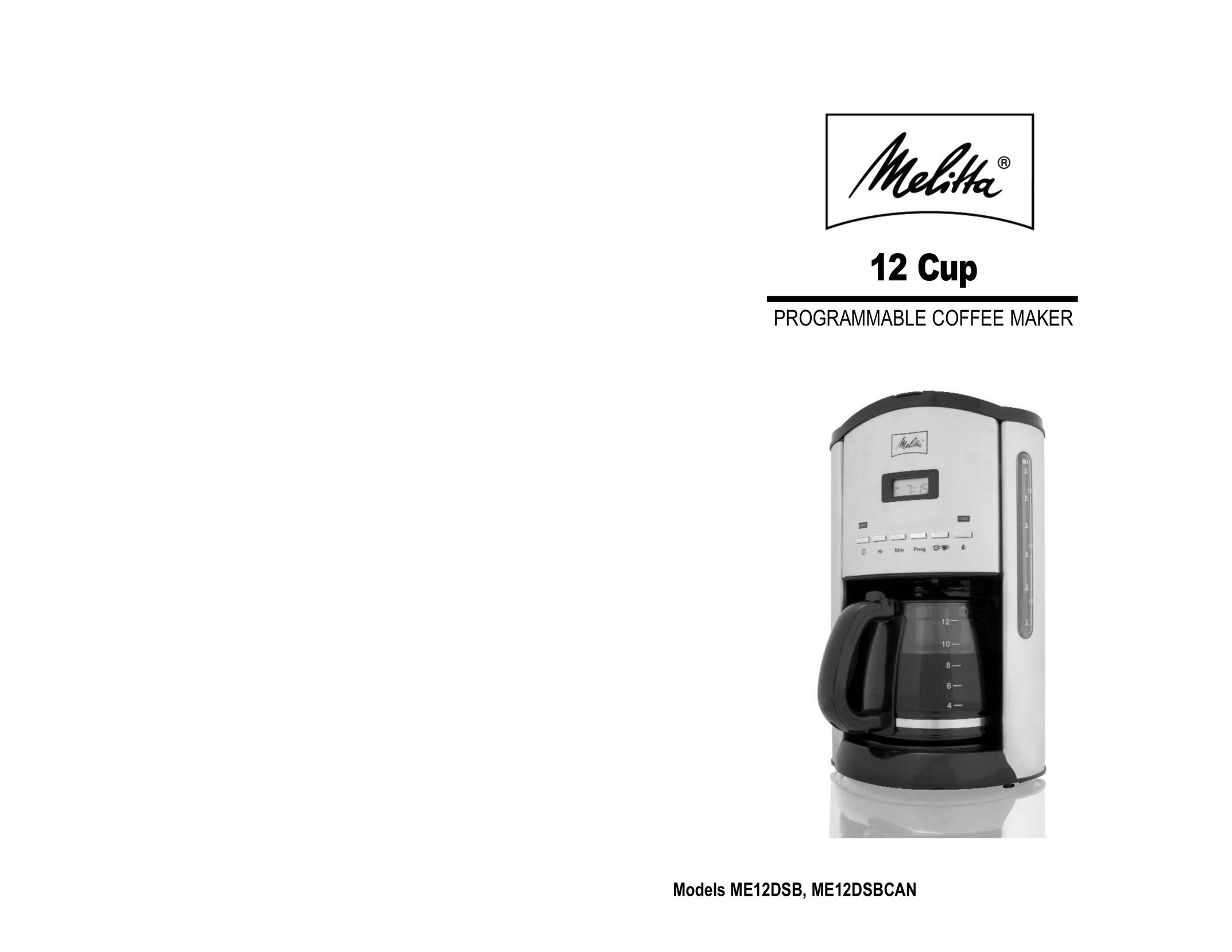 Toastmaster ME12DSB Coffeemaker User Manual