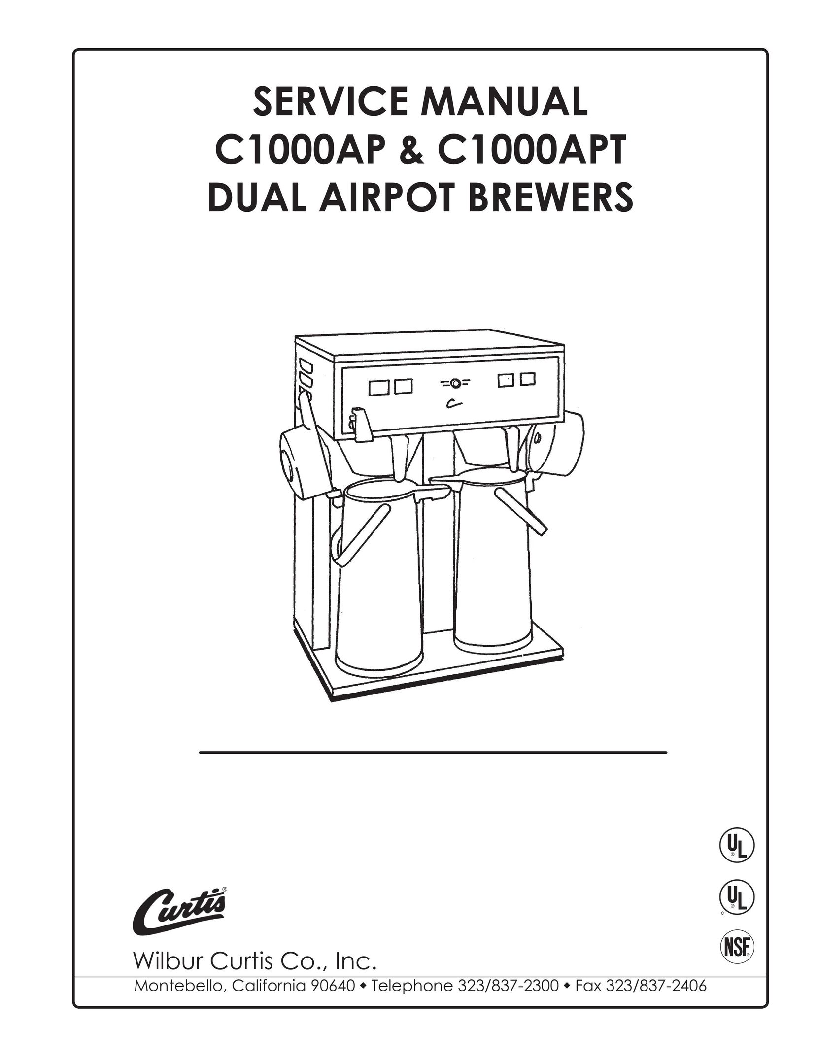 Wibur Curtis Company C1000AP Coffeemaker User Manual