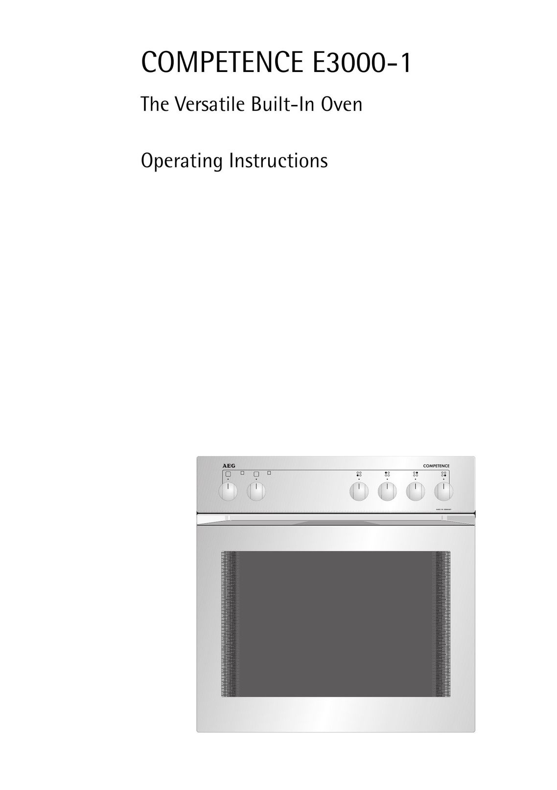AEG E3000-1 Convection Oven User Manual