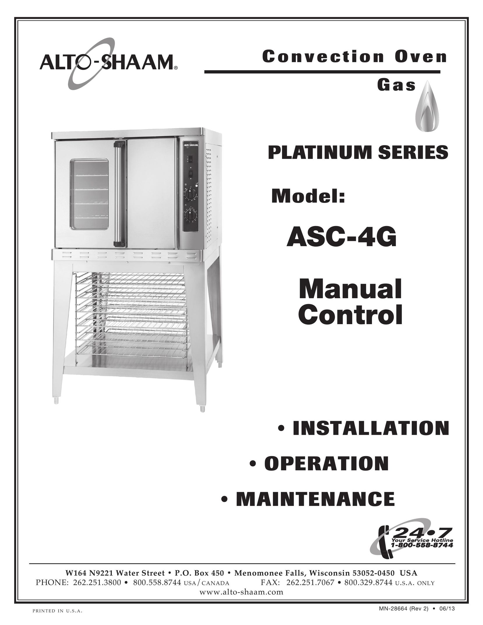 Alto-Shaam ASC-4G Convection Oven User Manual