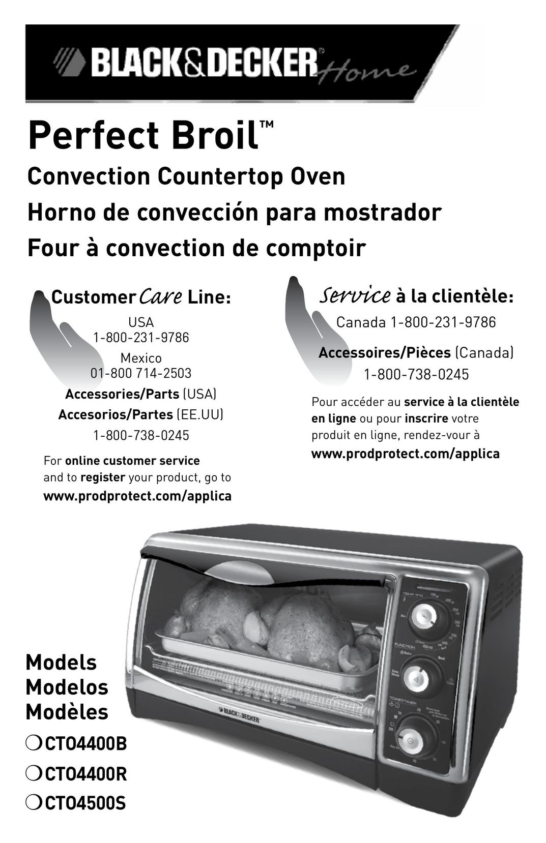Black & Decker CTO4400B- 10G Convection Oven User Manual