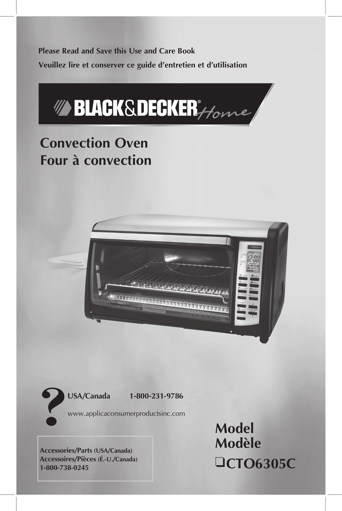 Black & Decker CTO6305C Convection Oven User Manual
