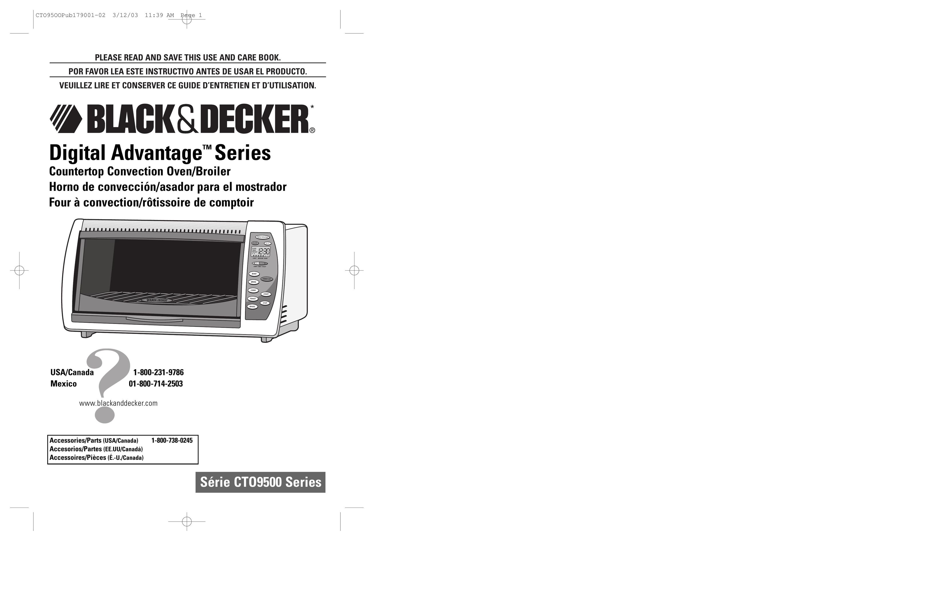 Black & Decker CTO9500 Convection Oven User Manual