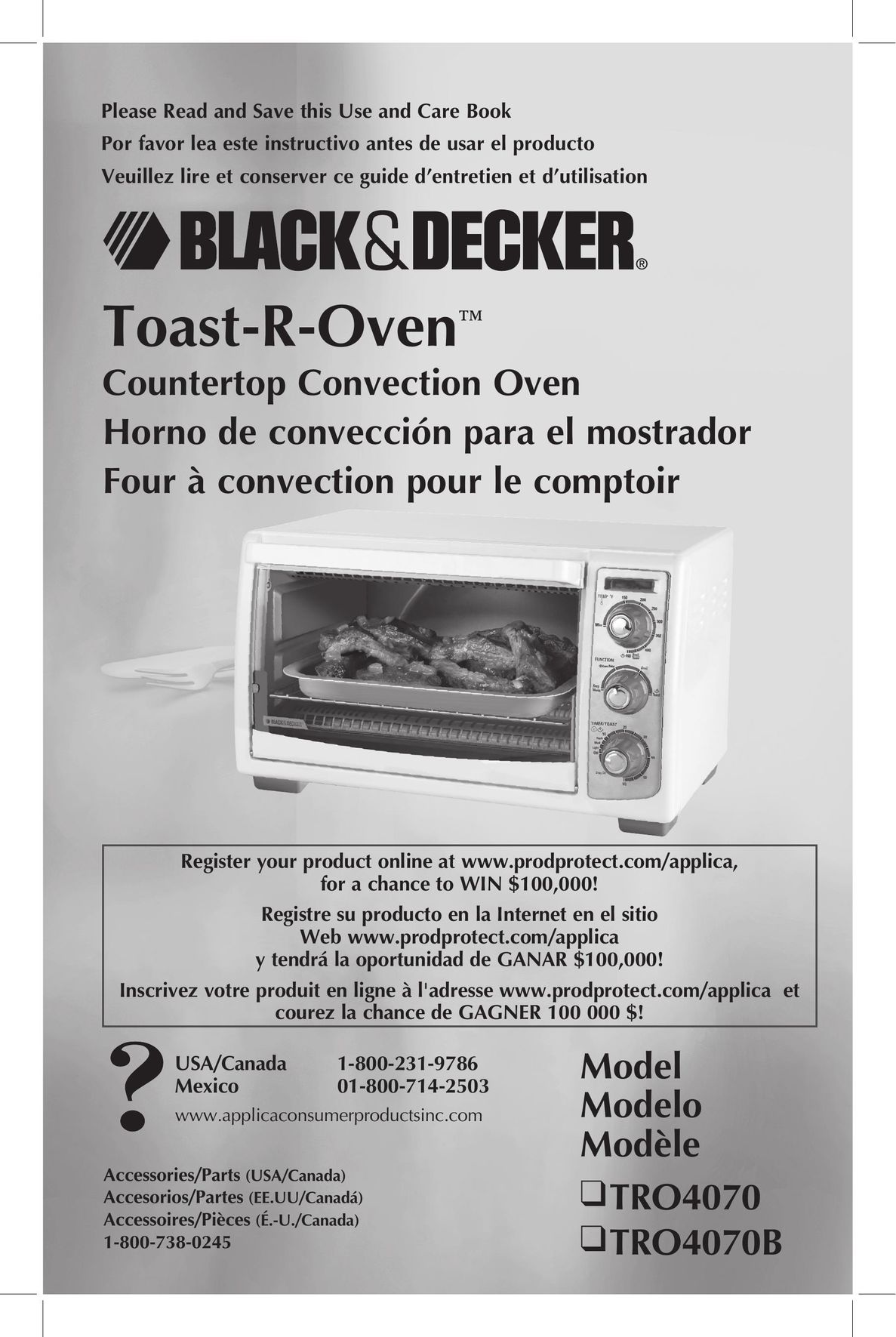 Black & Decker TRO4070 Convection Oven User Manual
