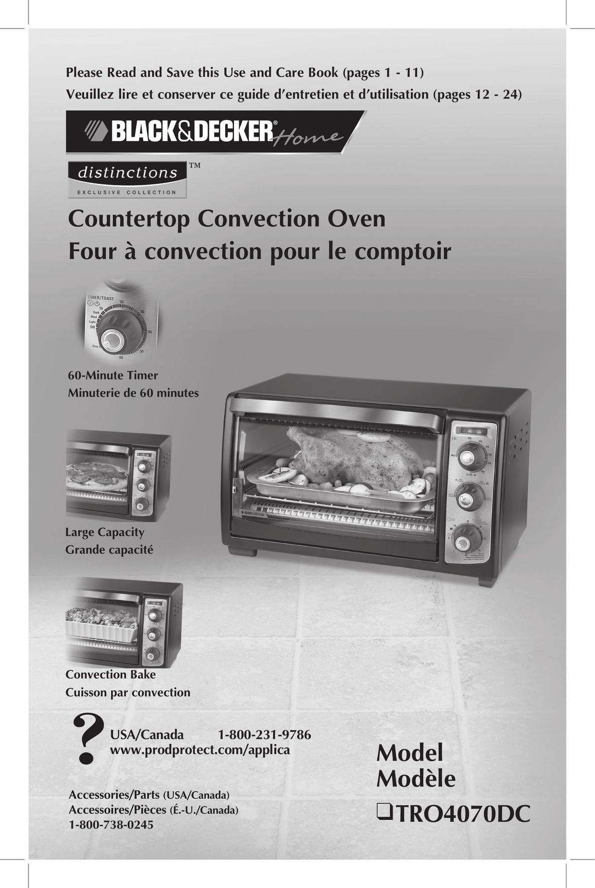 Black & Decker TRO4070DC Convection Oven User Manual
