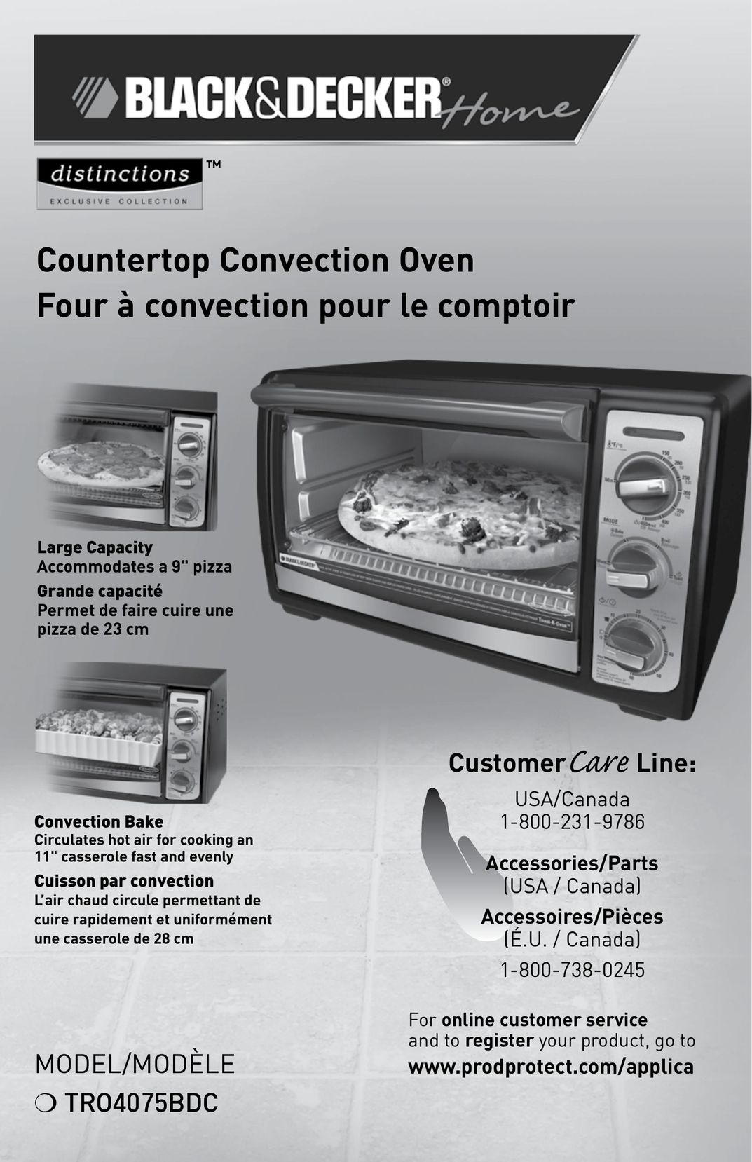 Black & Decker TRO4075BDC Convection Oven User Manual