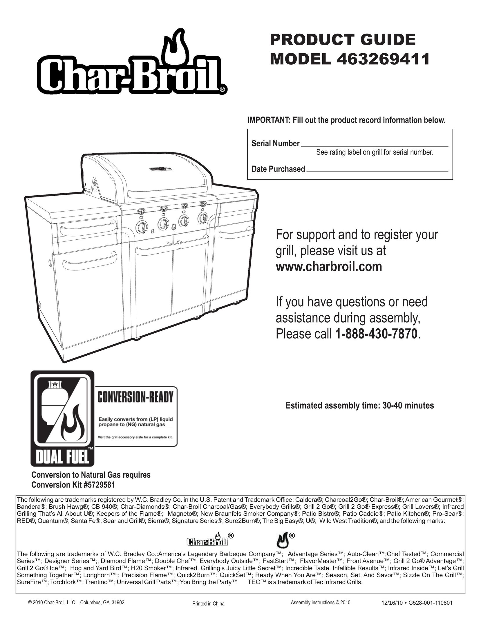 Char-Broil 463269411 Convection Oven User Manual