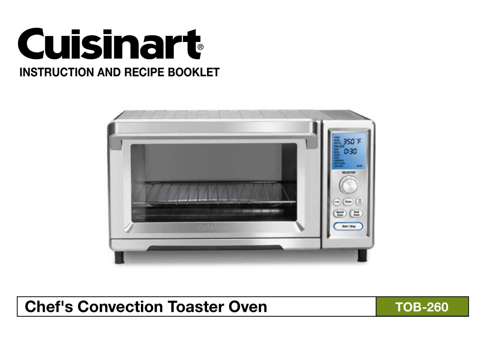 Cuisinart Chef's Convection Toaster Oven Convection Oven User Manual