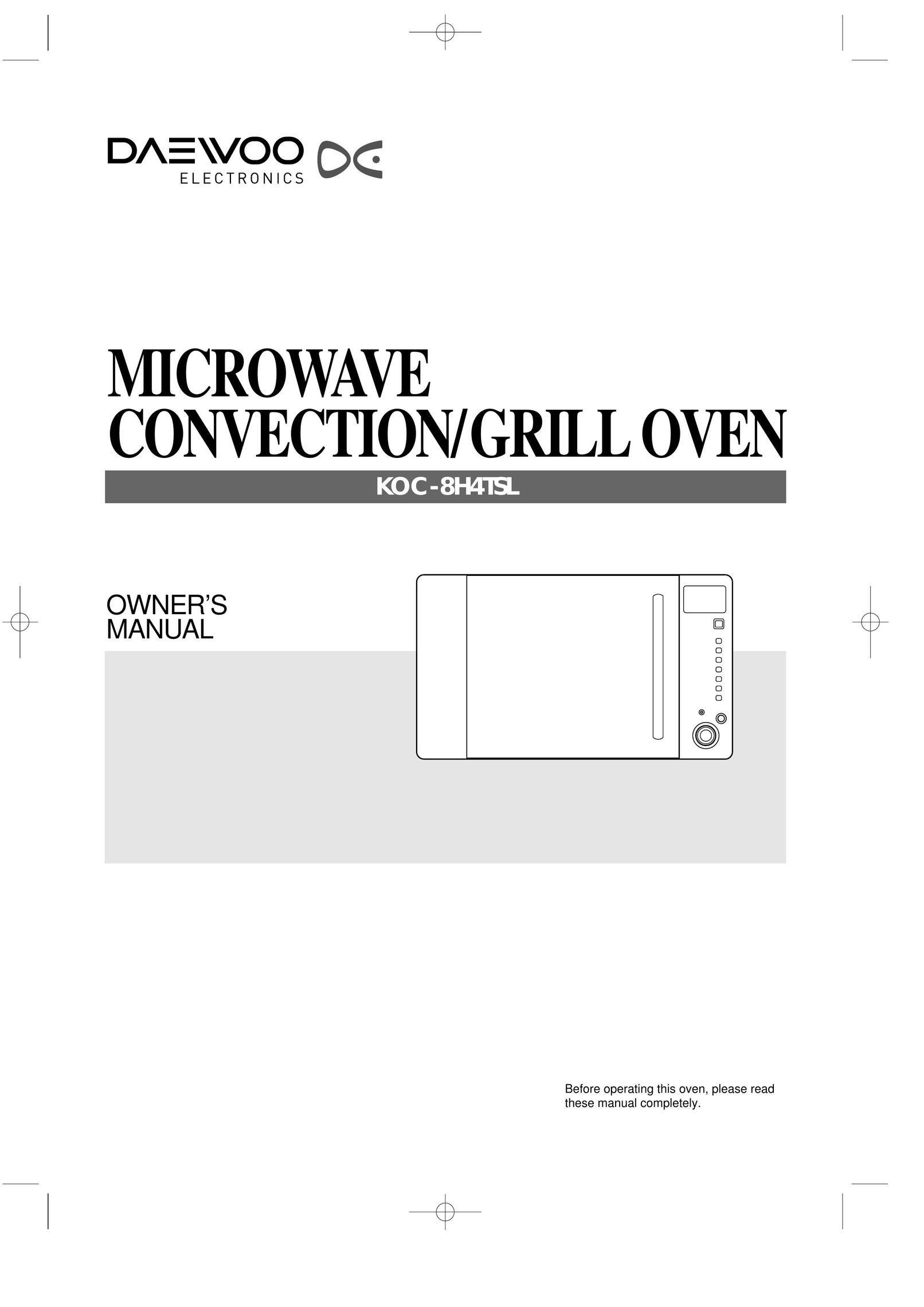 Daewoo KOC-8H4TSL Convection Oven User Manual