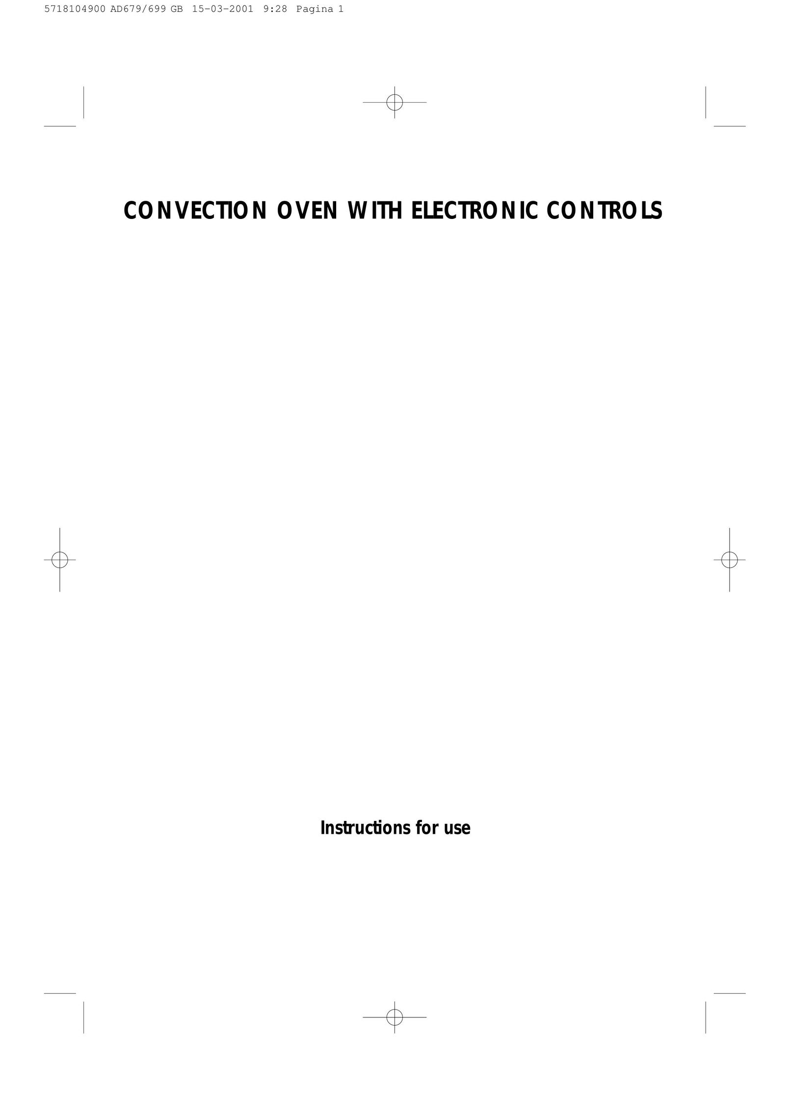 DeLonghi AD679/699 Convection Oven User Manual