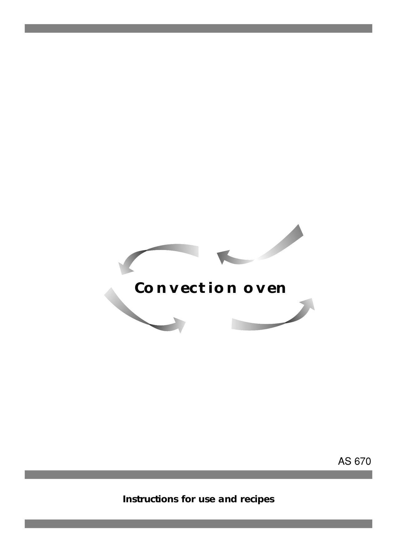 DeLonghi AS 670 Convection Oven User Manual