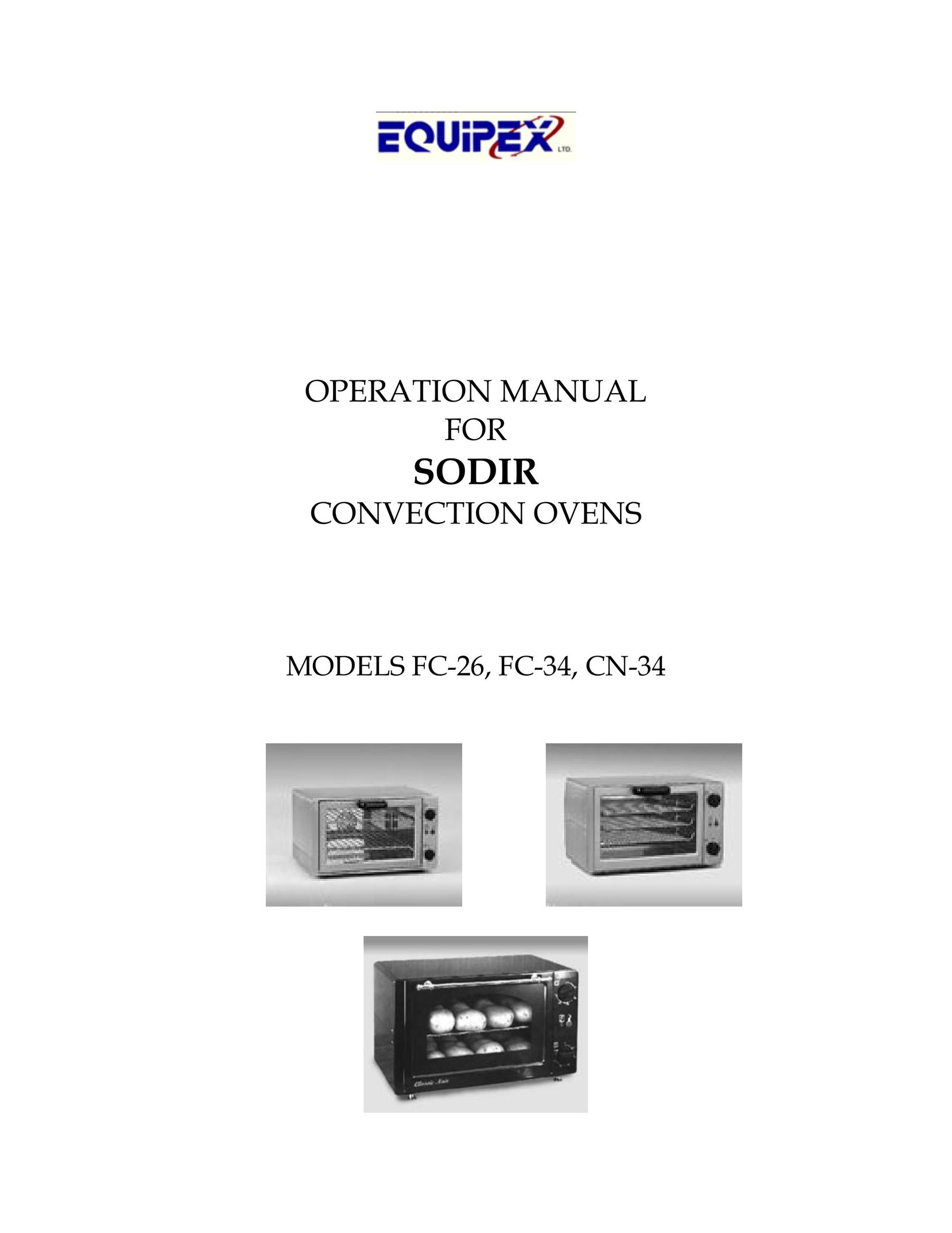 Equipex FC-26, FC-34, CN-34 Convection Oven User Manual