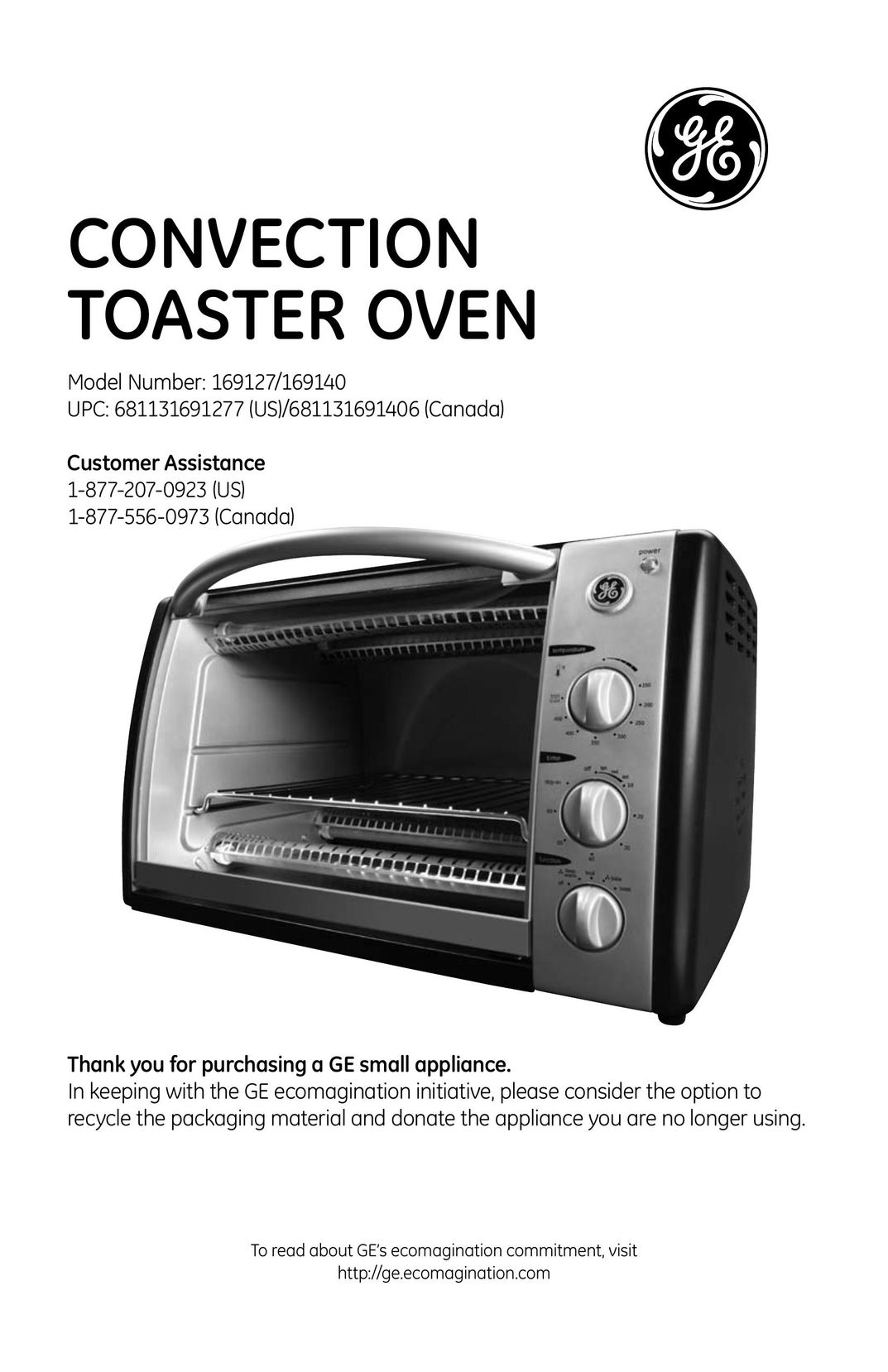 GE 169140 Convection Oven User Manual