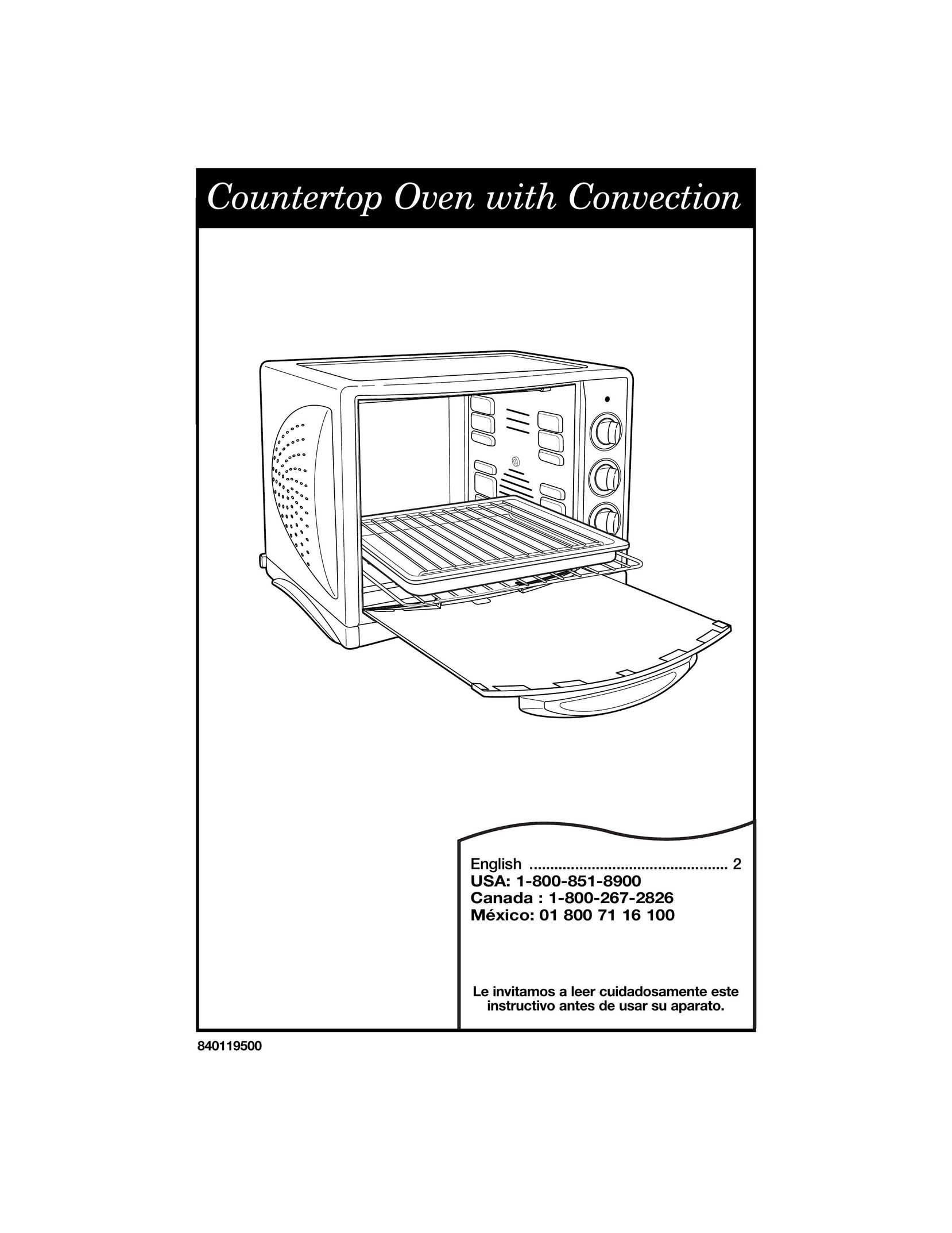 Hamilton Beach Countertop Oven with Convection Convection Oven User Manual