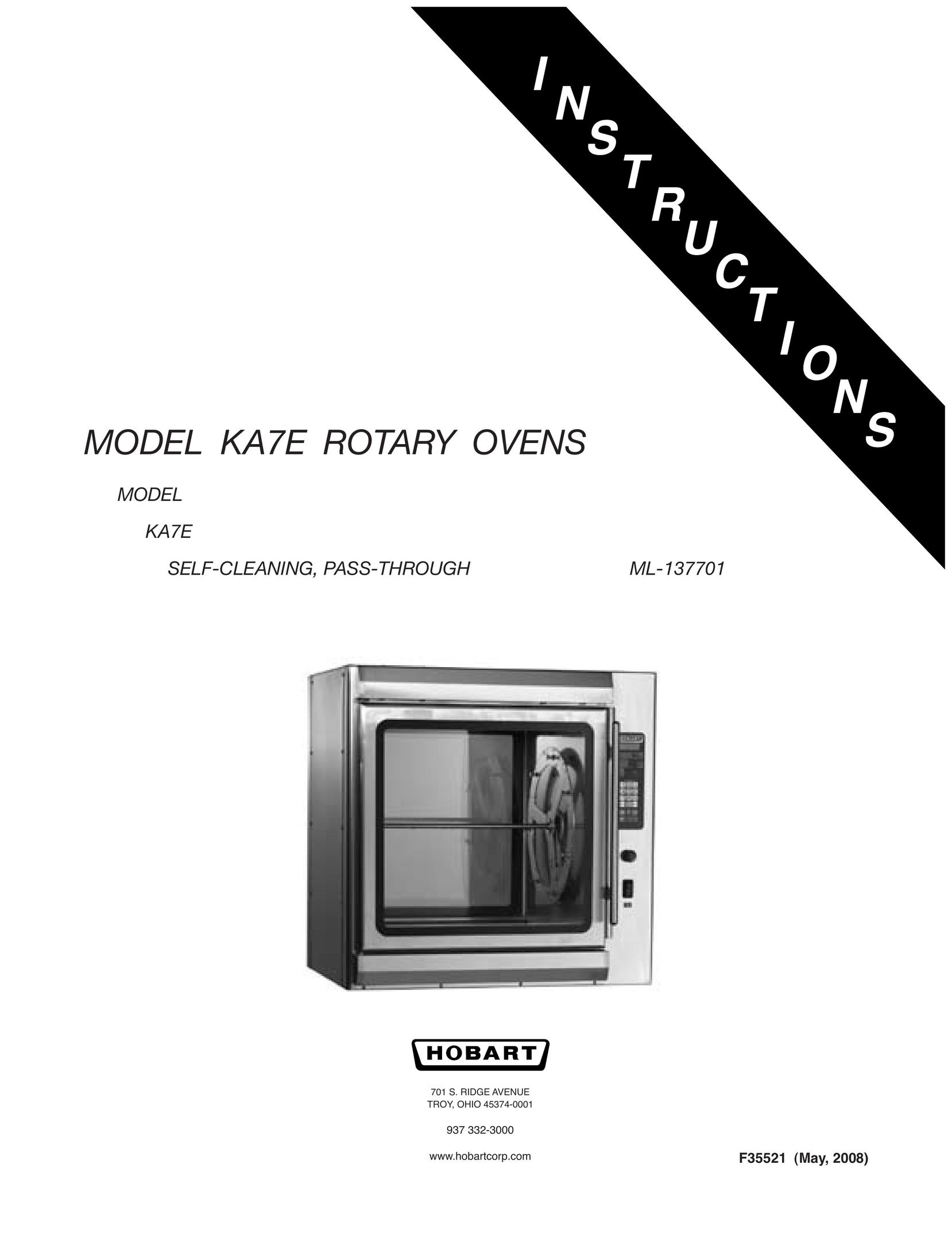 Hobart KA7E Convection Oven User Manual