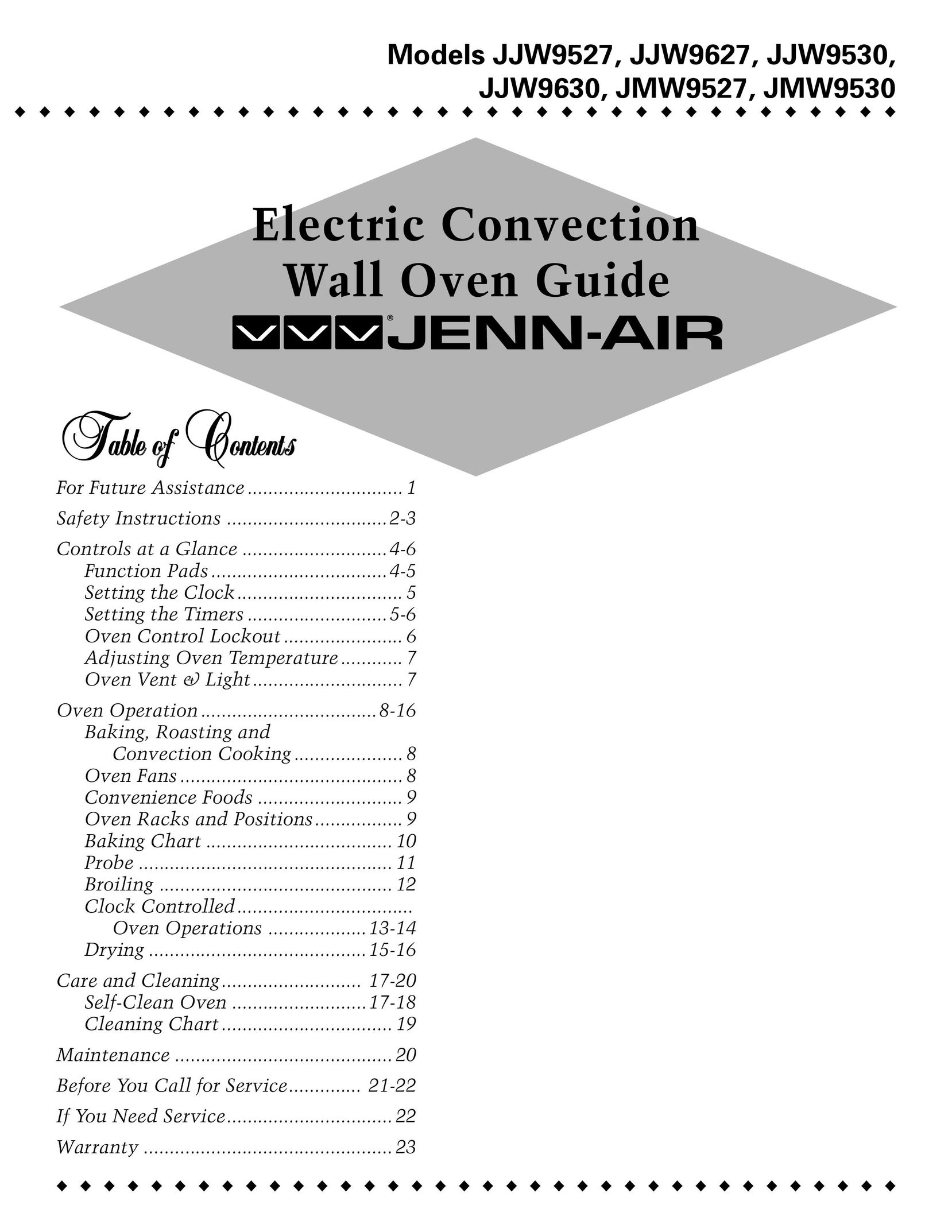 Jenn-Air JJW9527 Convection Oven User Manual