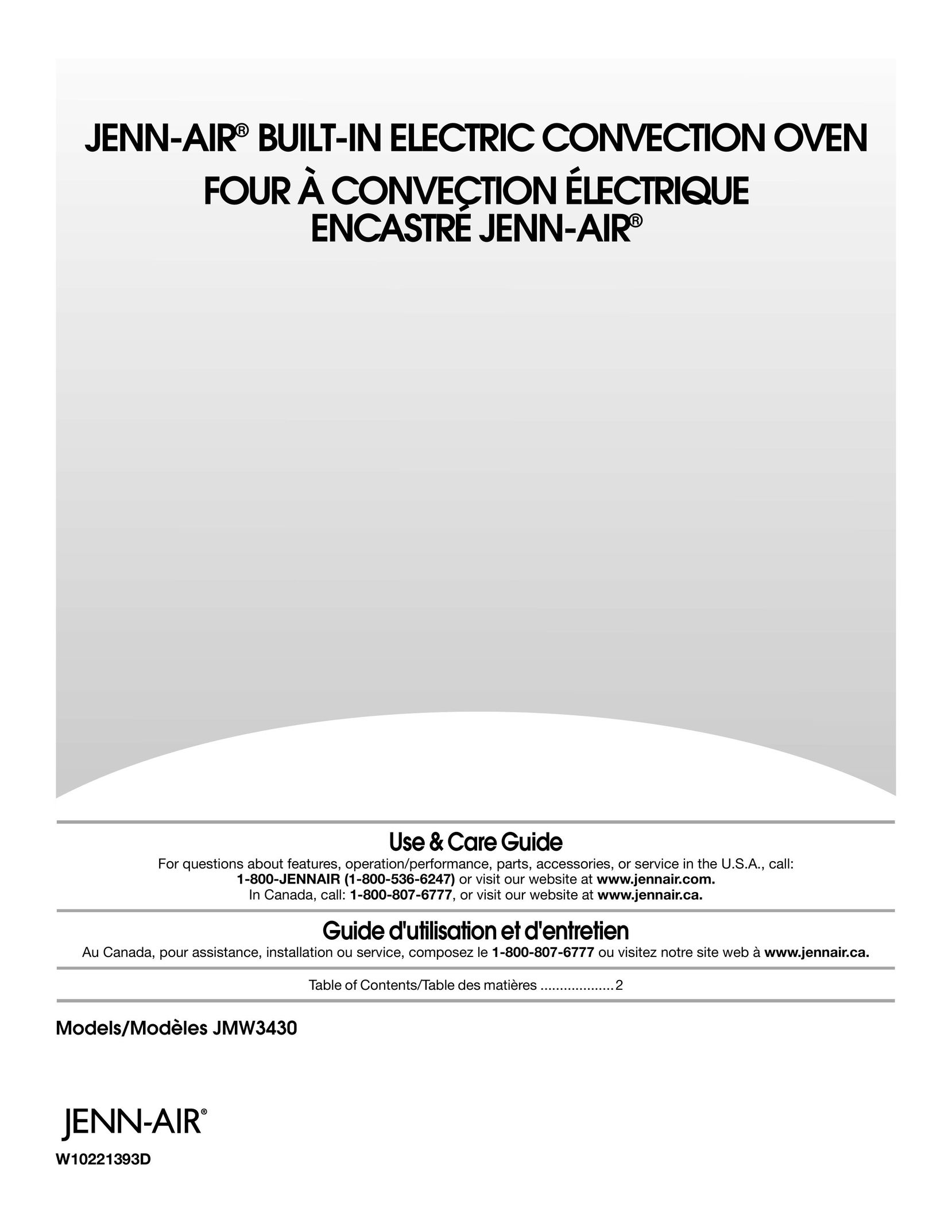 Jenn-Air JMW3430 Convection Oven User Manual