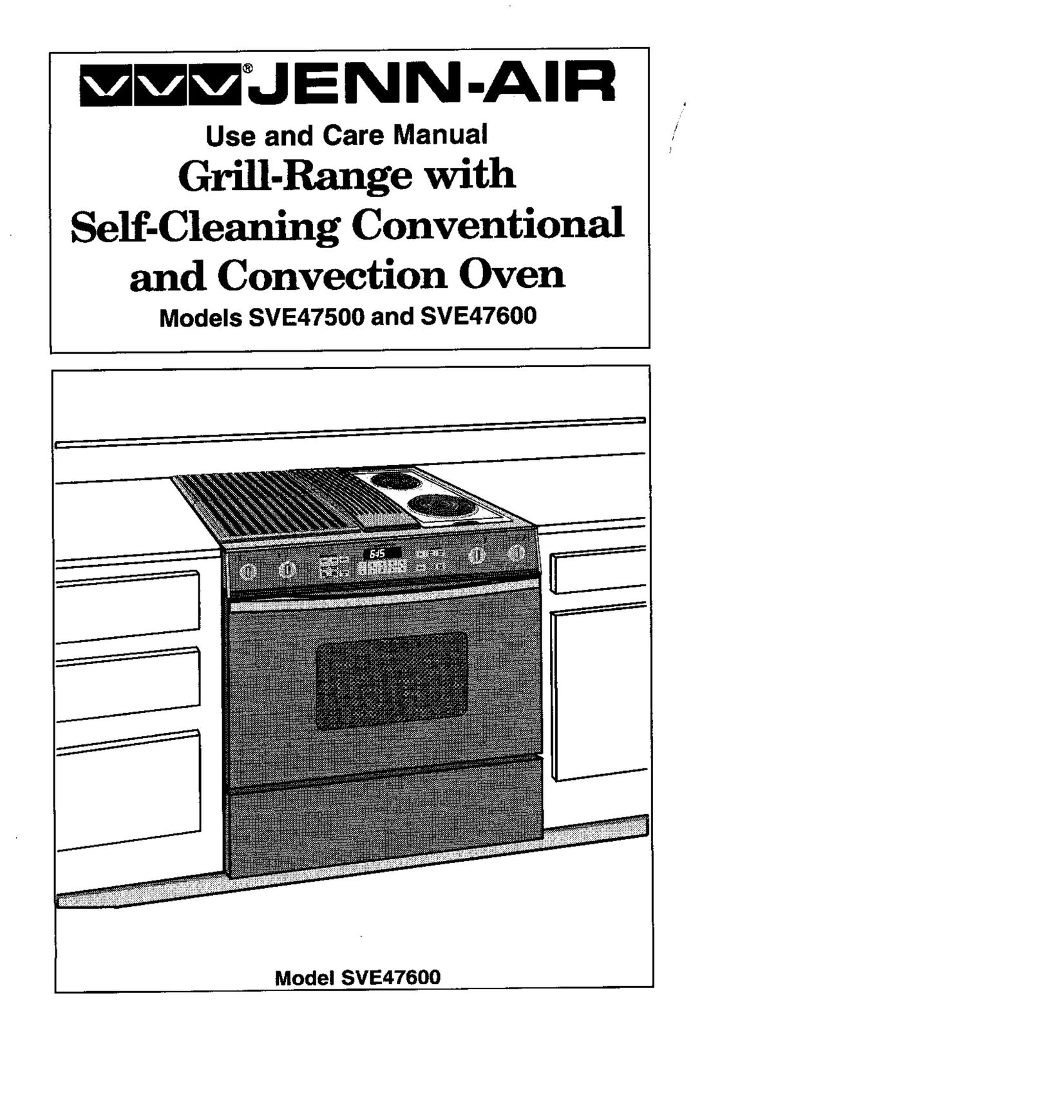 Jenn-Air SVE47500 Convection Oven User Manual
