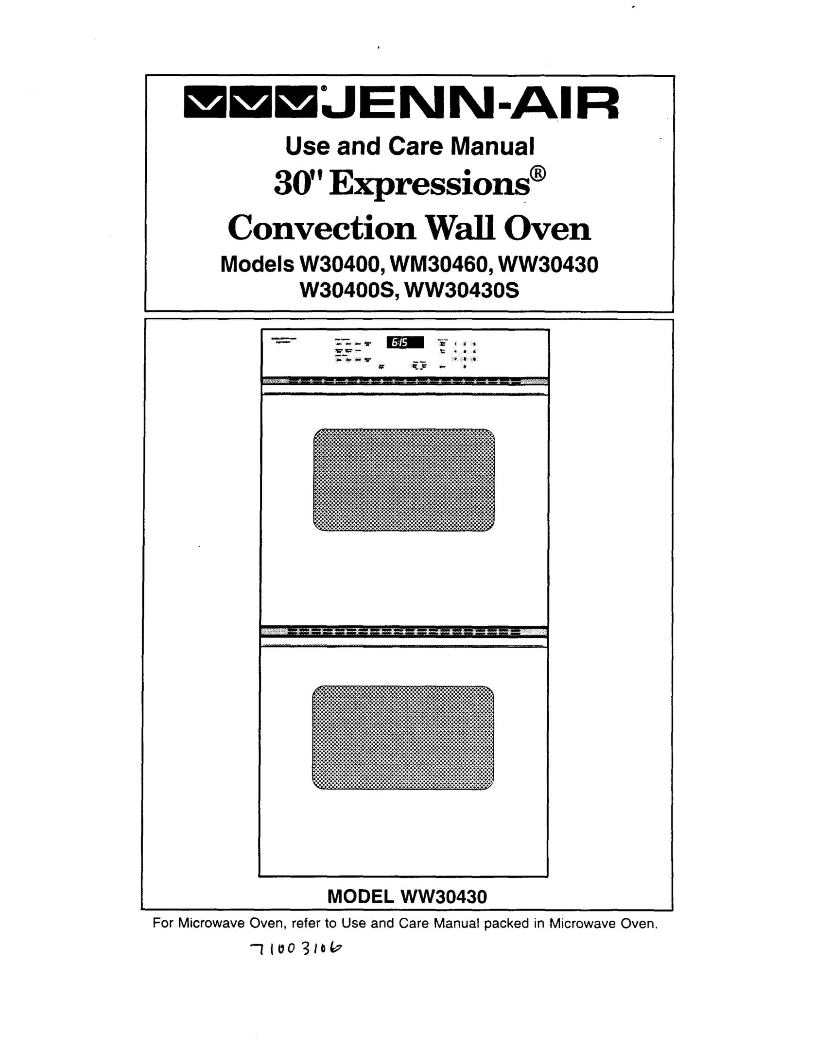 Jenn-Air w30400 Convection Oven User Manual