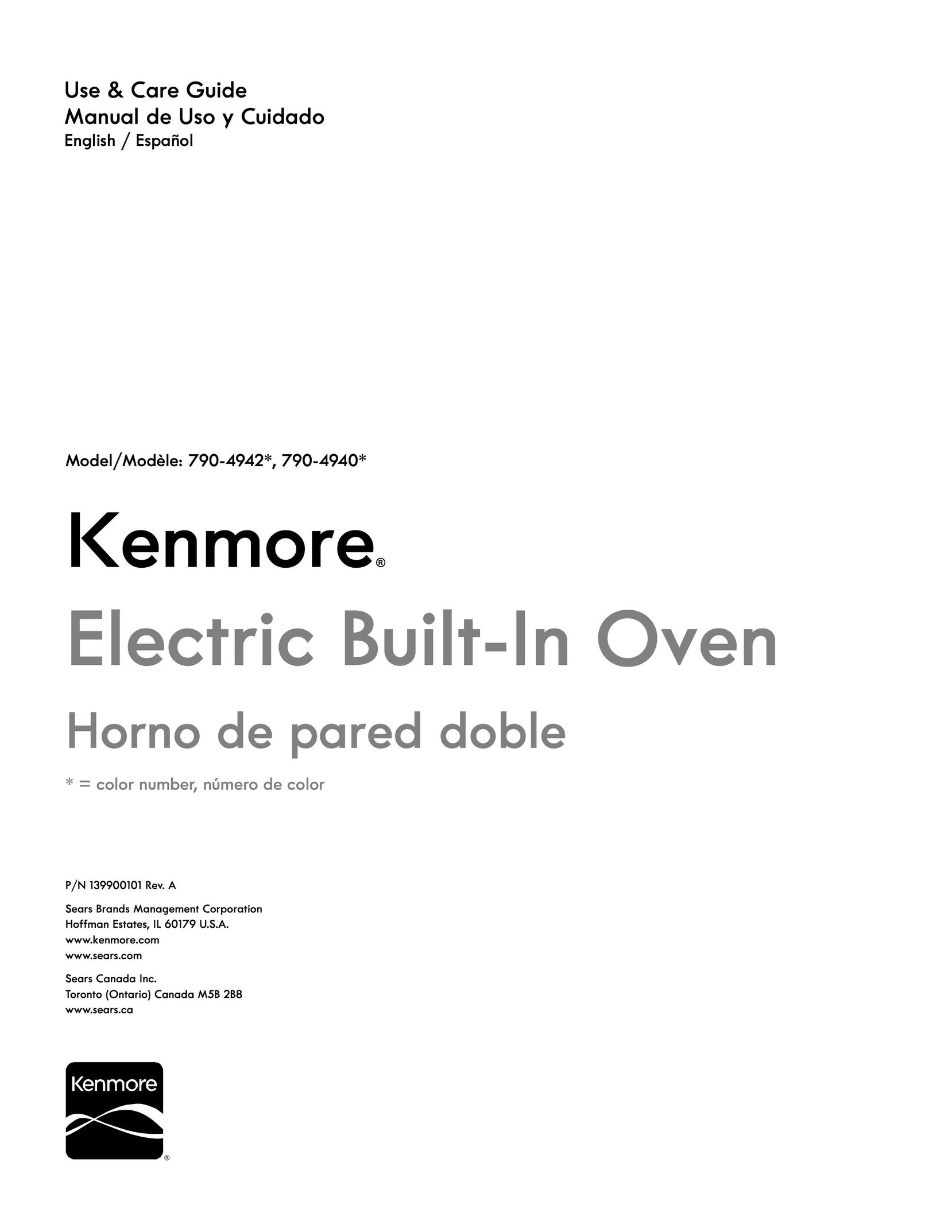 Kenmore 790-4940 Convection Oven User Manual