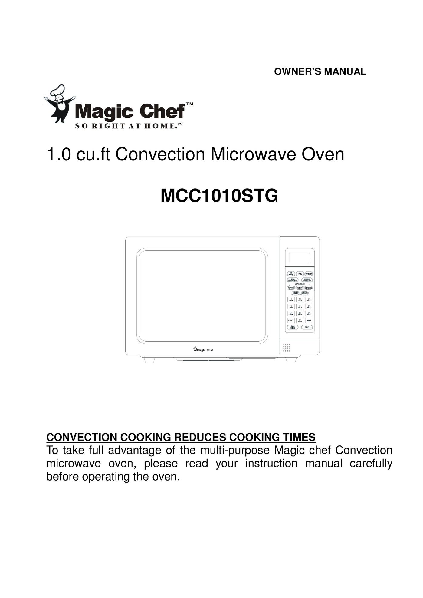Magic Chef MCC1010STG Convection Oven User Manual
