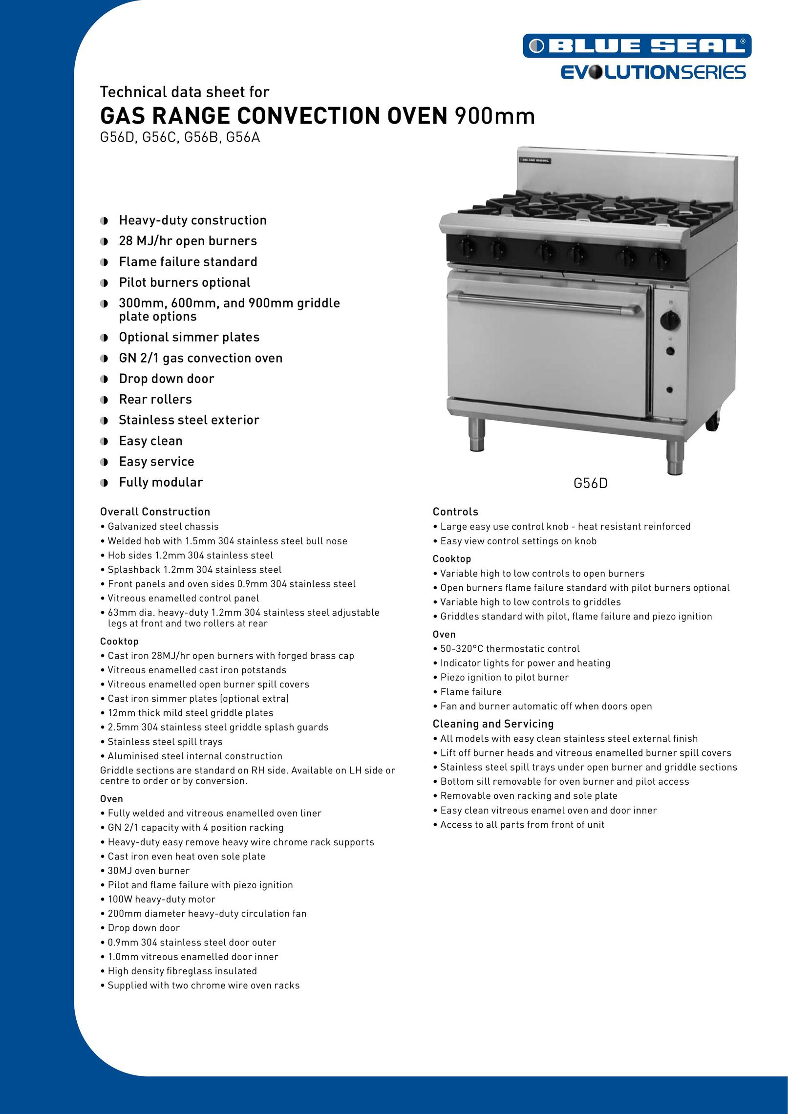 Moffat G56D Convection Oven User Manual